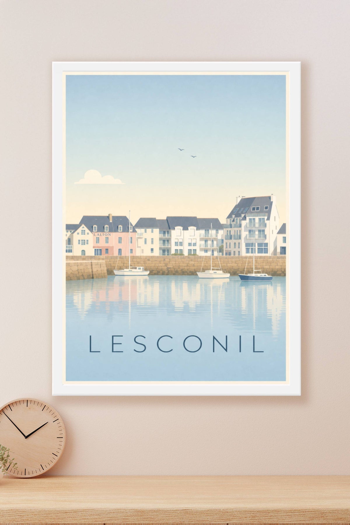Affiche de Lesconil, poster bateaux du port