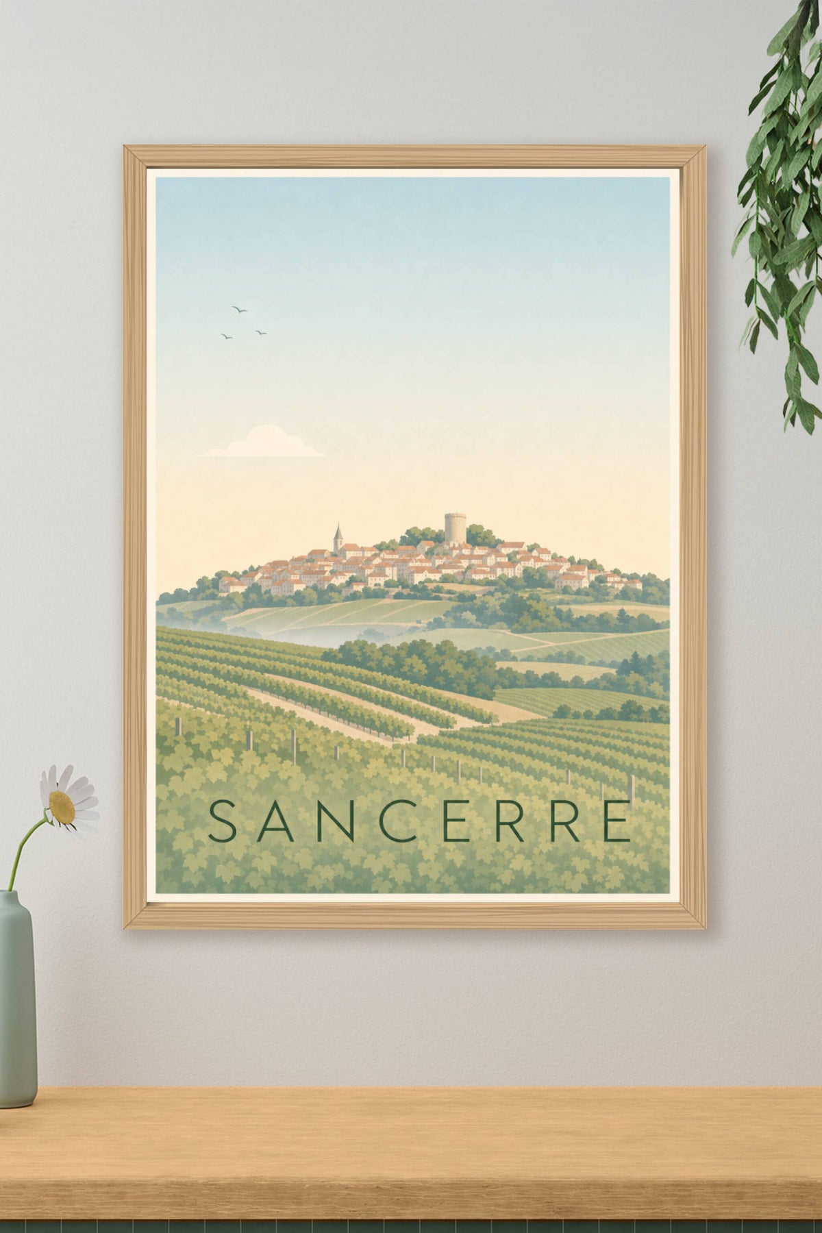 Poster de Sancerre, affiche des vignobles du Berry