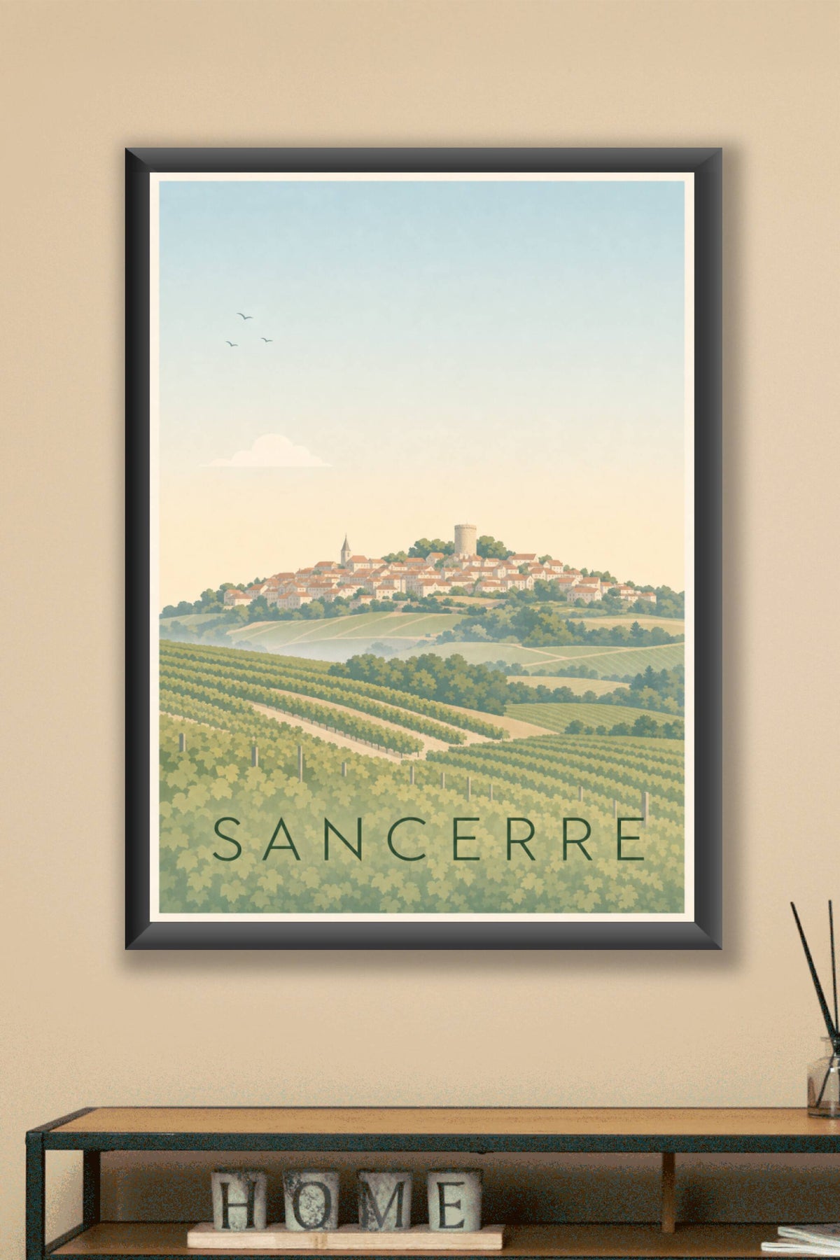Poster de Sancerre, affiche des vignobles du Berry