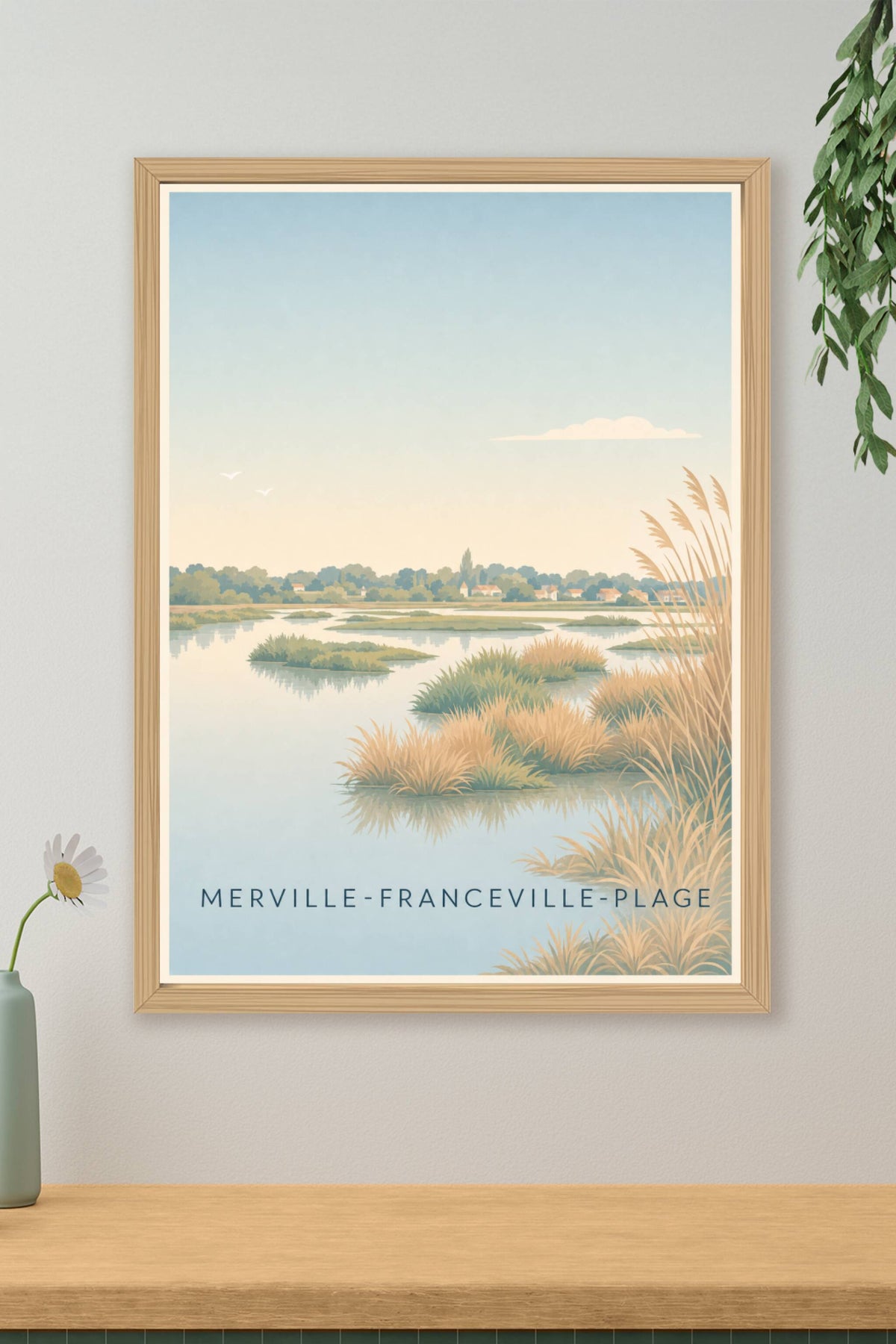Affiche de Merville-Franceville-Plage, poster marais