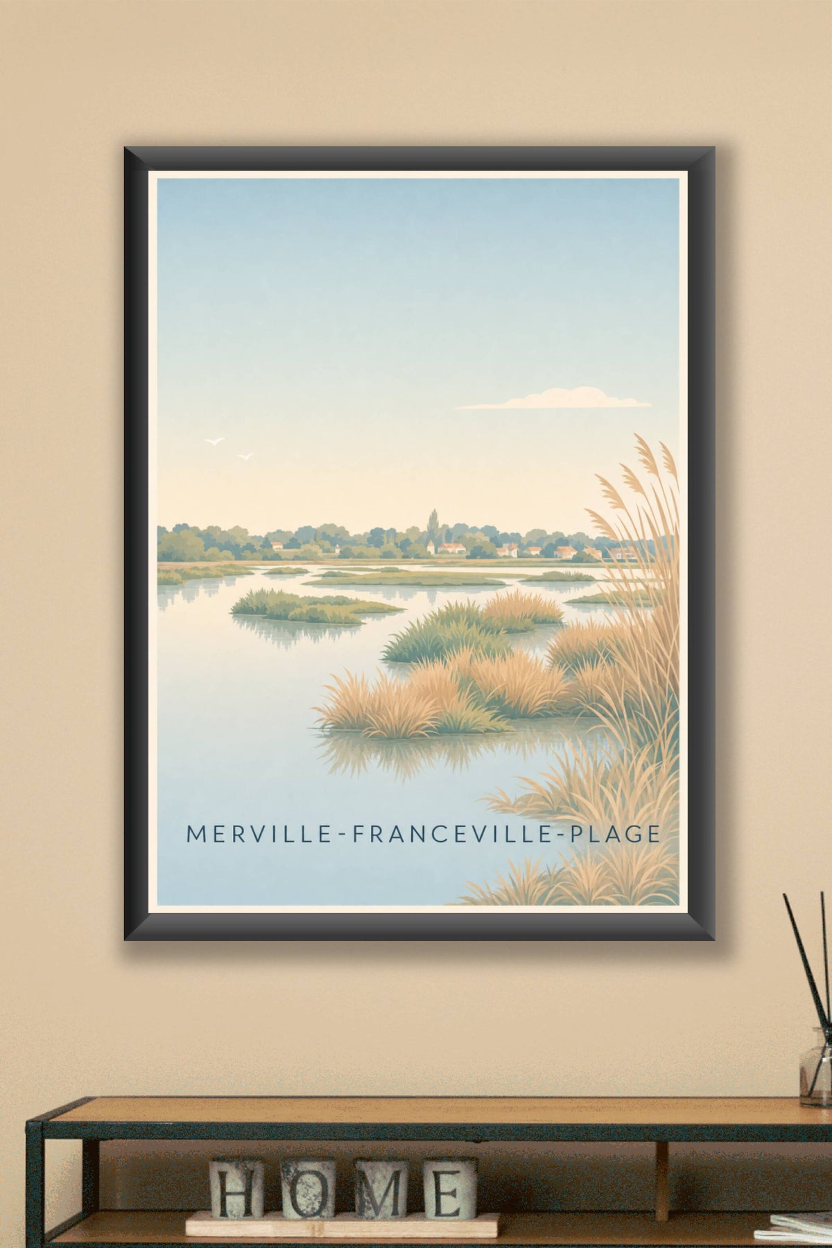Affiche de Merville-Franceville-Plage, poster marais