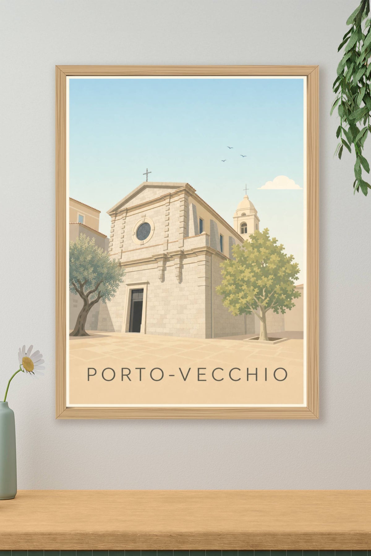 Poster de Porto-Vecchio, église Saint-Jean-Baptiste