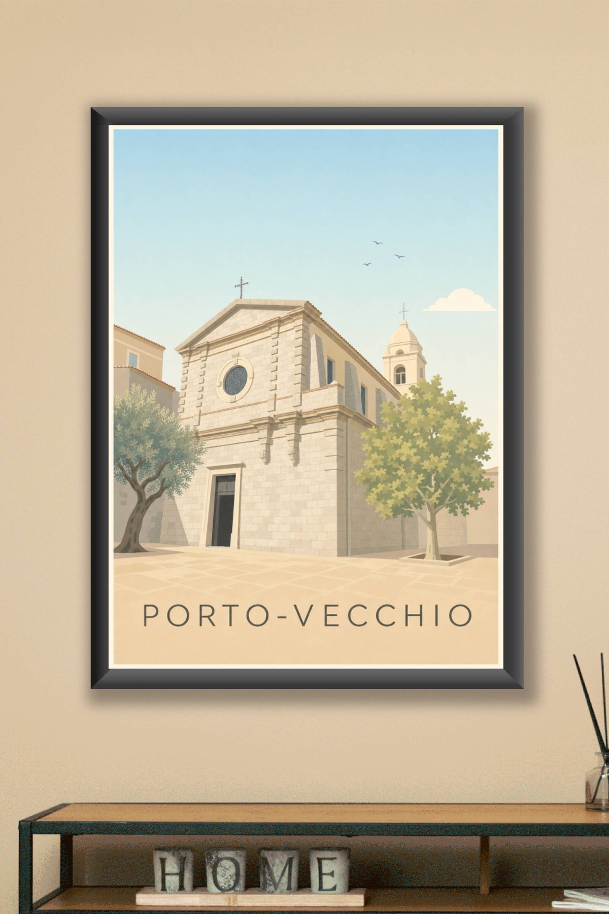 Poster de Porto-Vecchio, église Saint-Jean-Baptiste