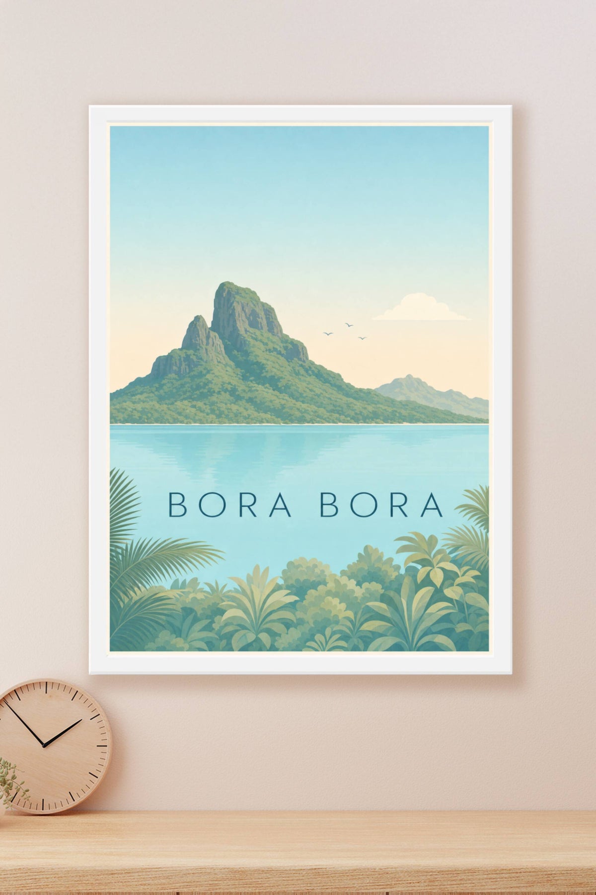 Affiche de Bora Bora, poster lagon tropical