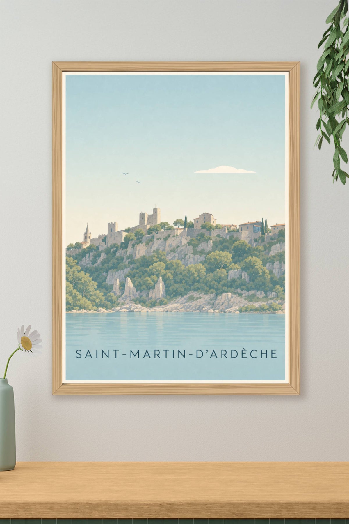 Poster Saint-Martin-d'Ardèche, village perché