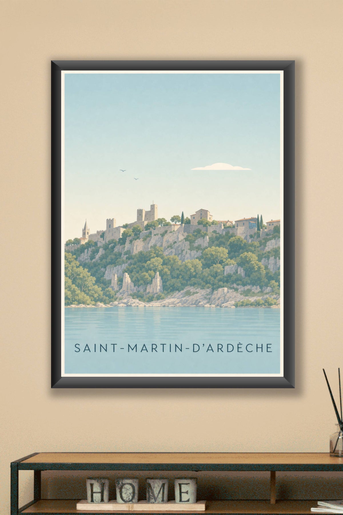Poster Saint-Martin-d'Ardèche, village perché