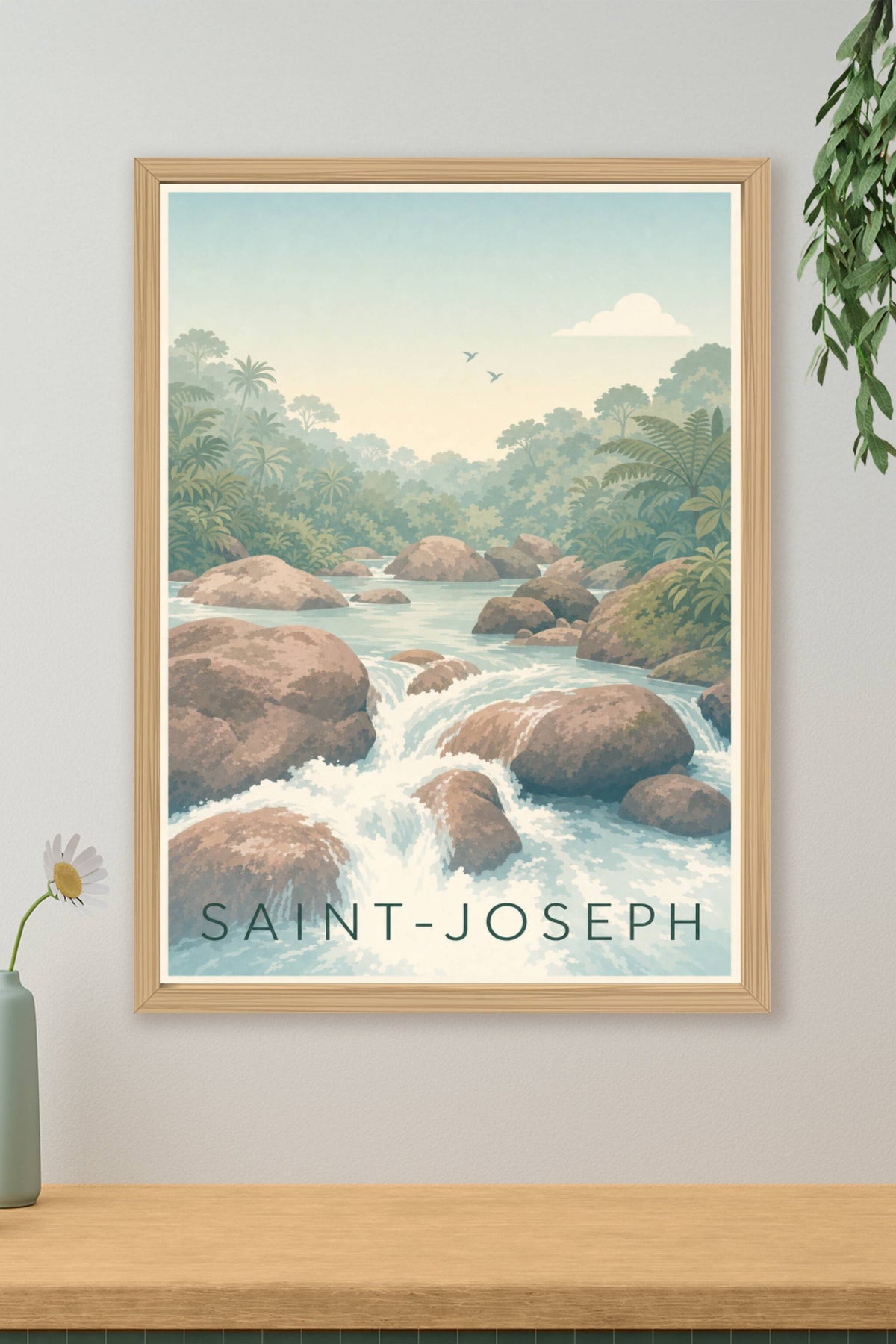 Affiche de Saint-Joseph, poster rivière et jungle