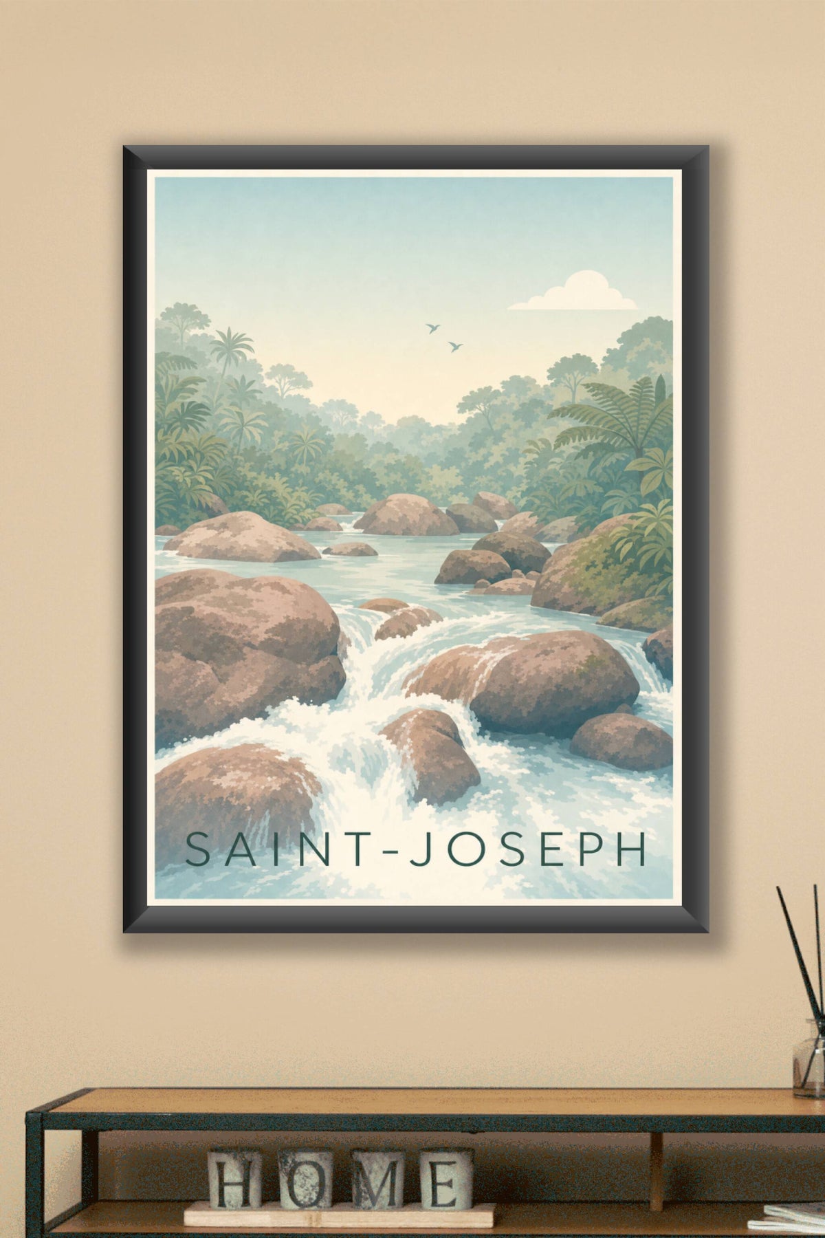 Affiche de Saint-Joseph, poster rivière et jungle