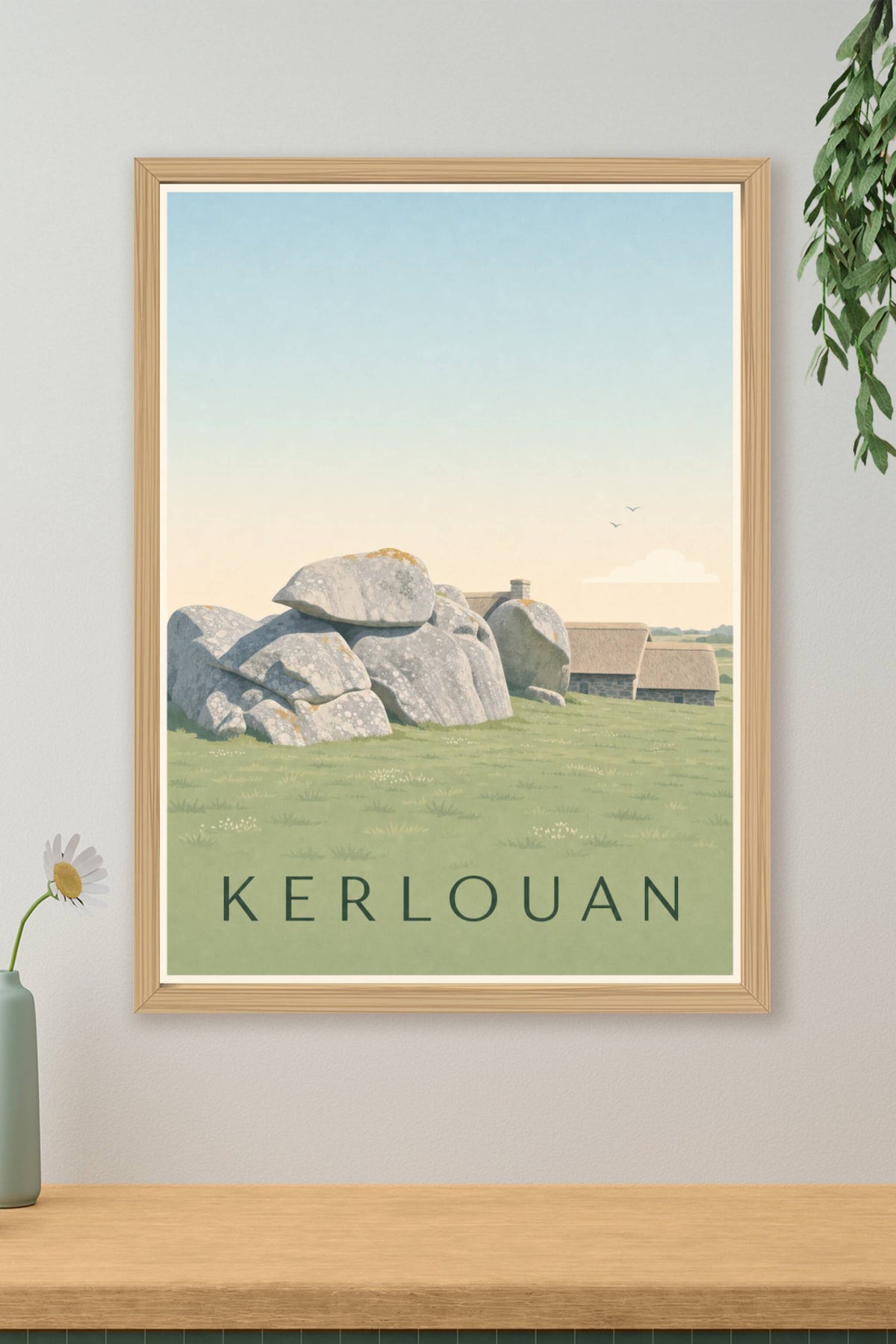 Affiche de Kerlouan, poster village de Meneham