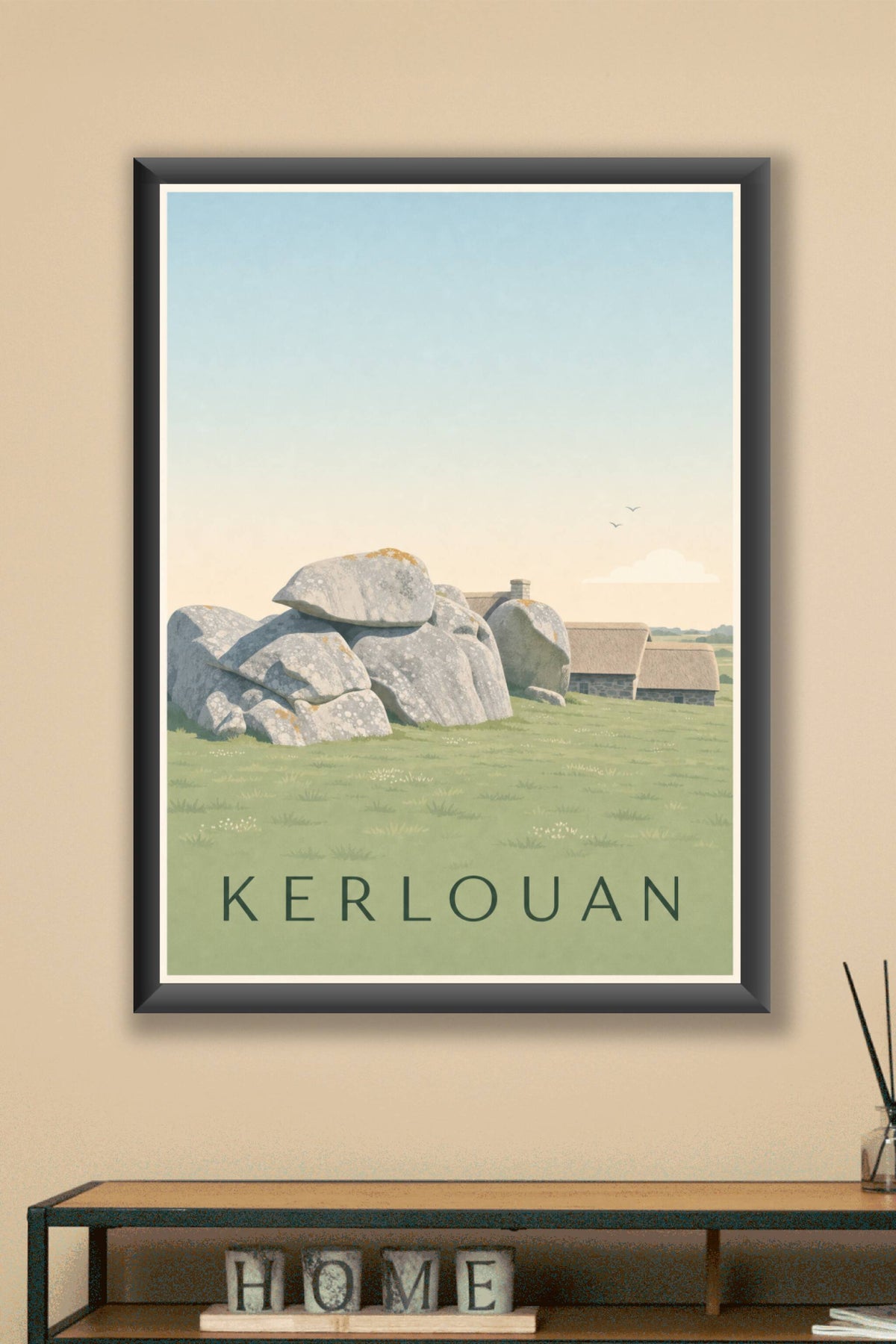 Affiche de Kerlouan, poster village de Meneham