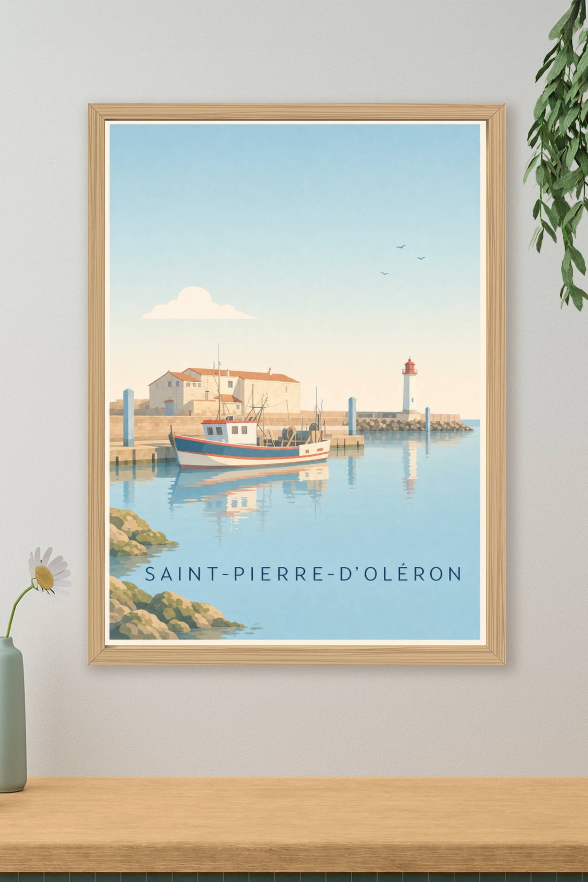 Affiche de Saint-Pierre-d'Oléron, poster port de pêche
