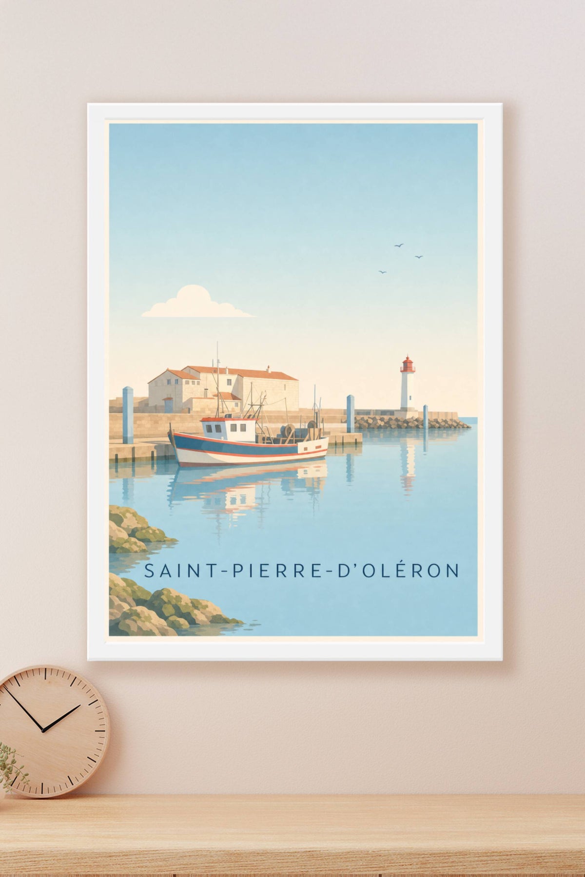 Affiche de Saint-Pierre-d'Oléron, poster port de pêche