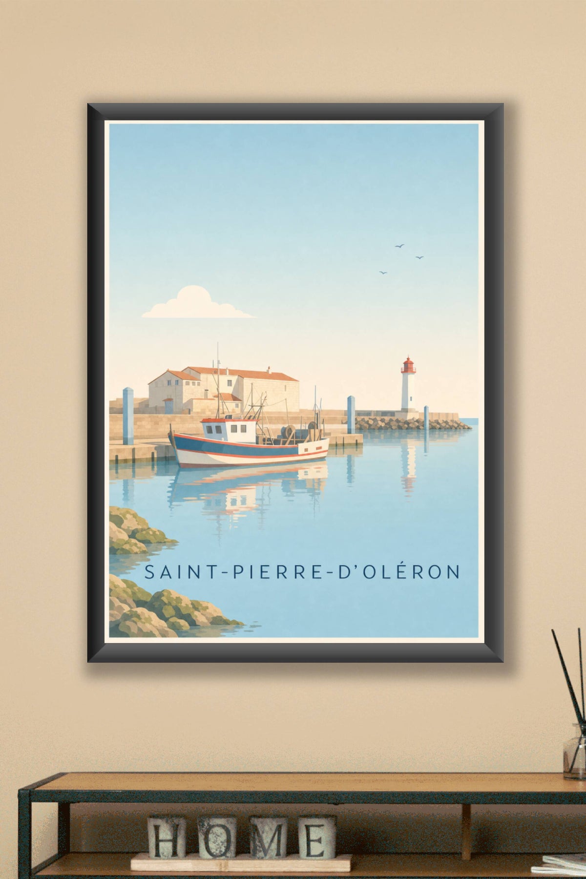 Affiche de Saint-Pierre-d'Oléron, poster port de pêche