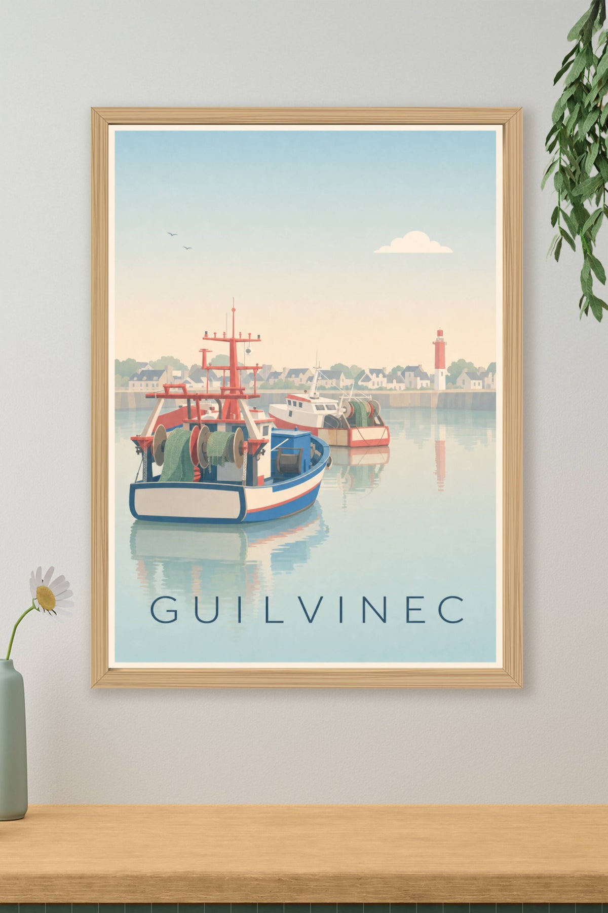 Affiche du Guilvinec, poster chalutiers bretons