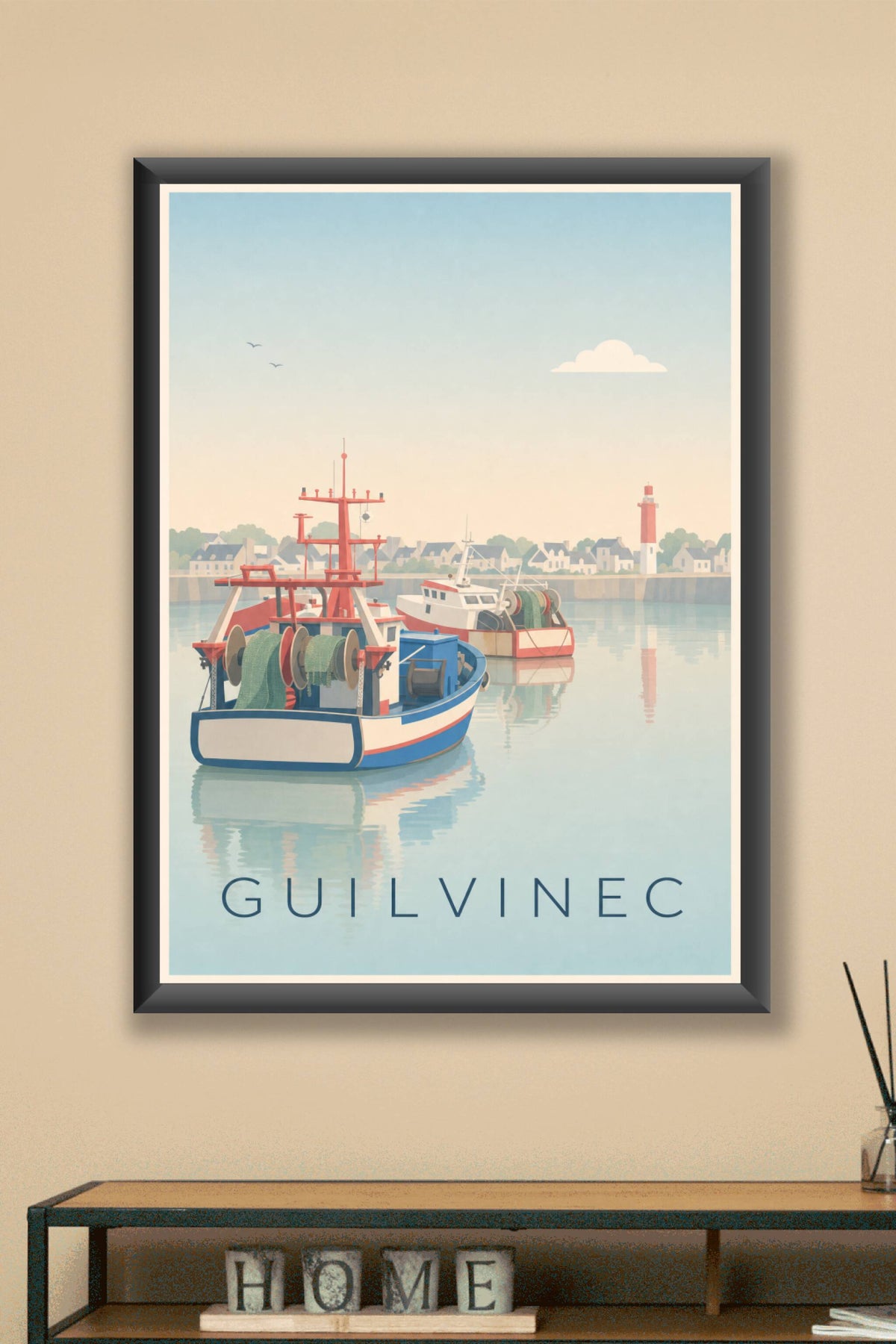 Affiche du Guilvinec, poster chalutiers bretons