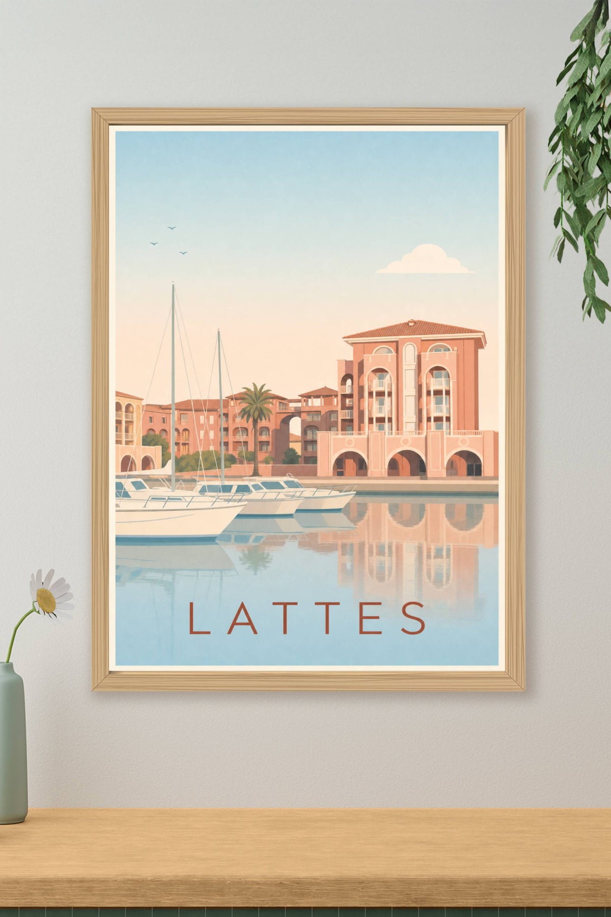 Affiche de Lattes, poster Port Ariane