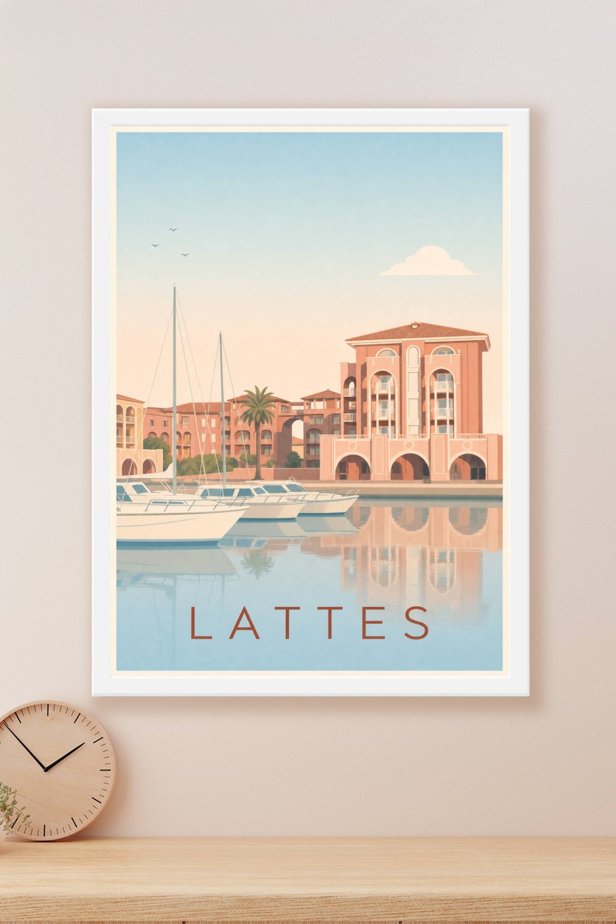 Affiche de Lattes, poster Port Ariane