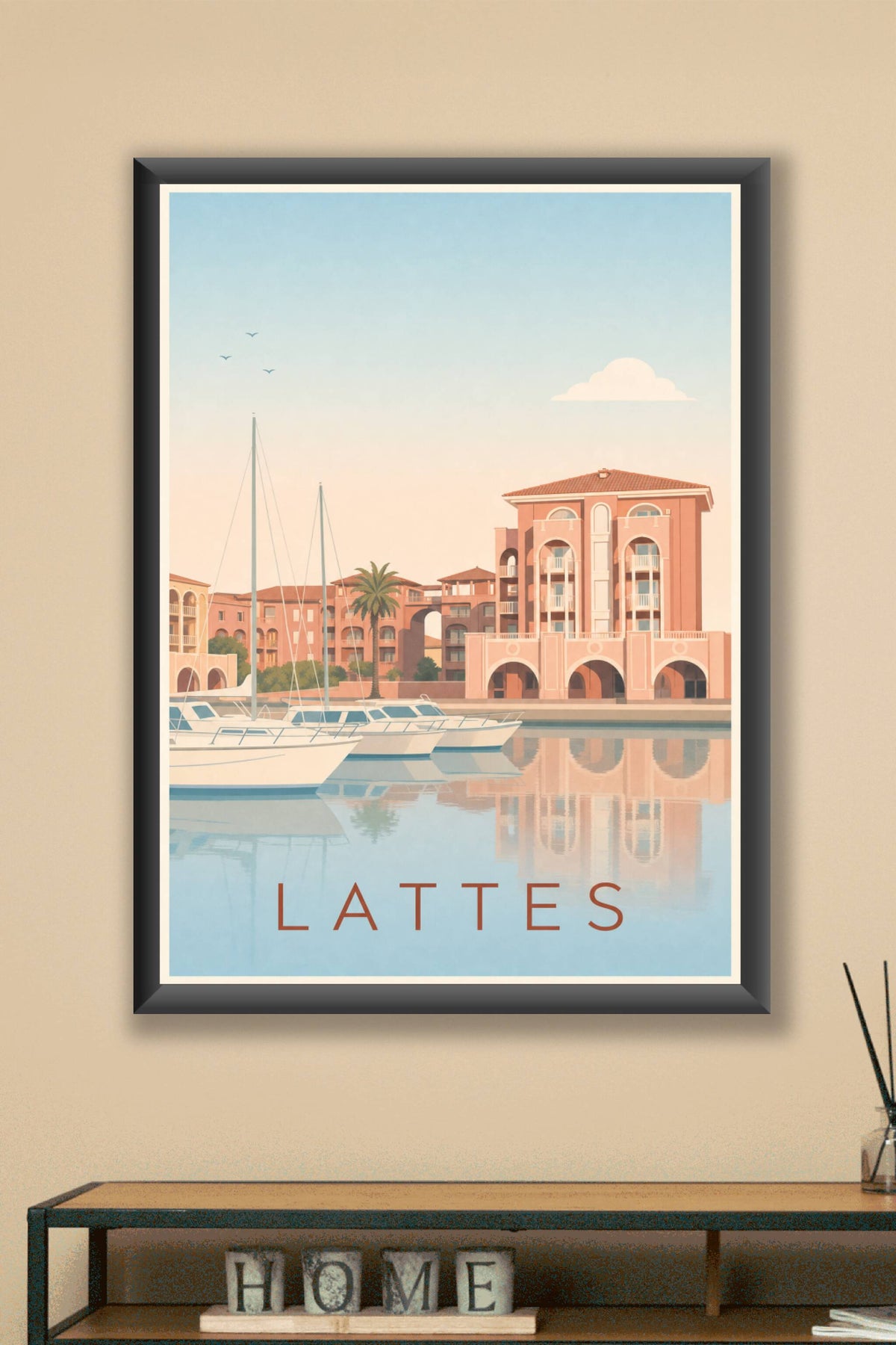 Affiche de Lattes, poster Port Ariane