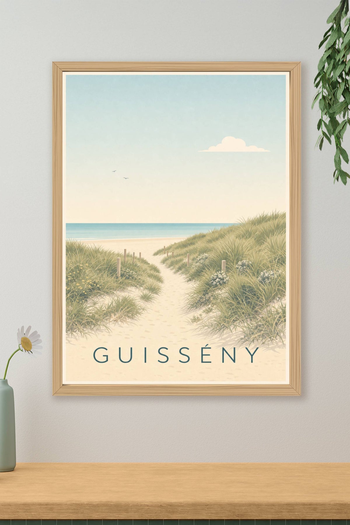 Affiche de Guissény, poster sentier des dunes