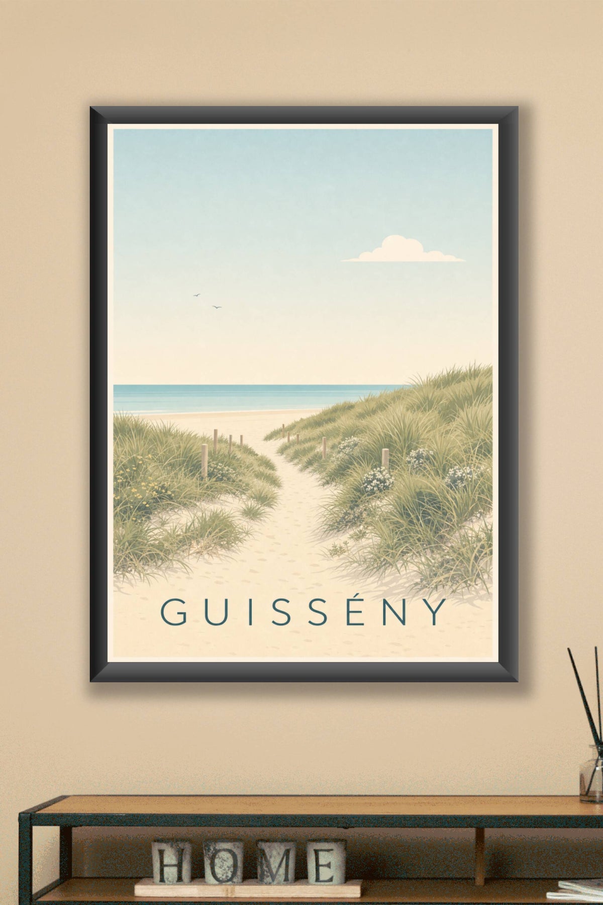 Affiche de Guissény, poster sentier des dunes