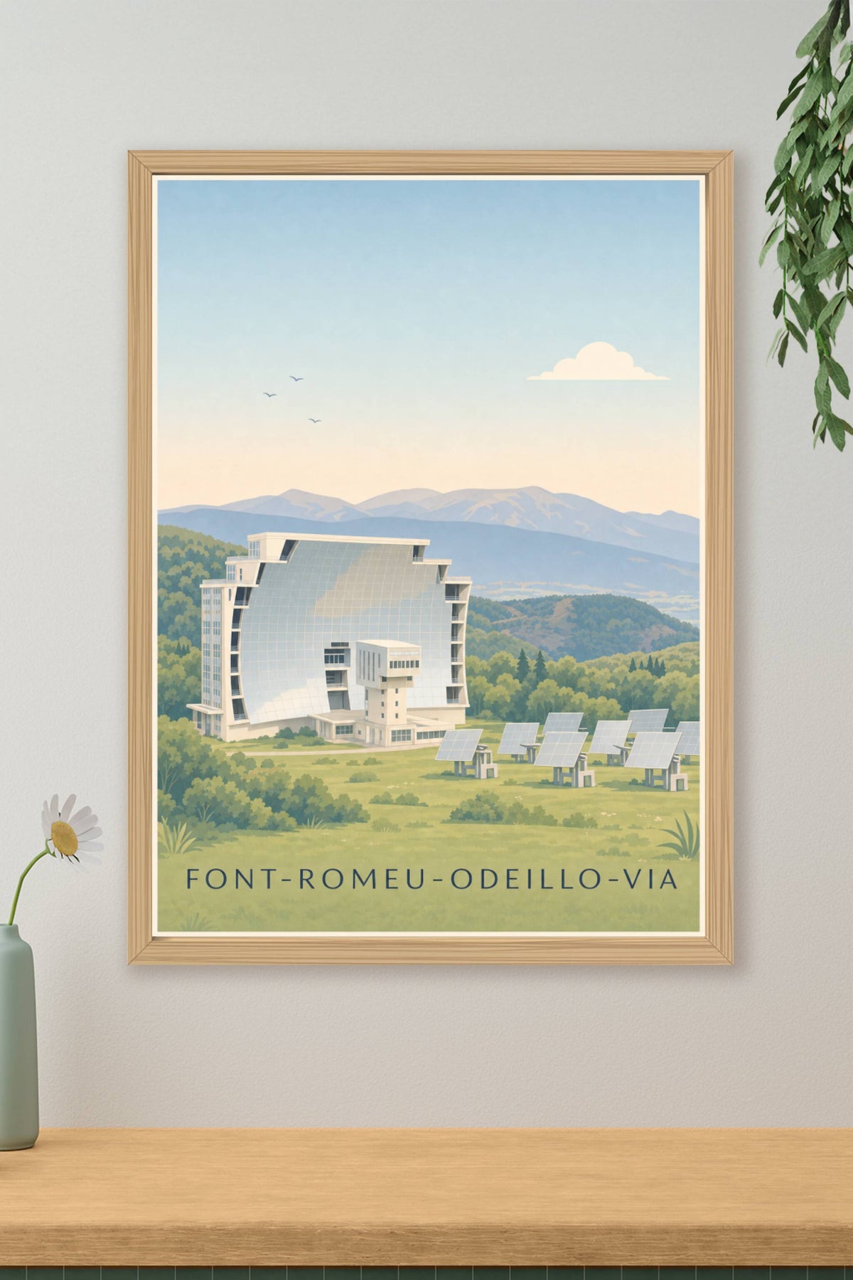 Affiche de Font-Romeu, poster Four Solaire