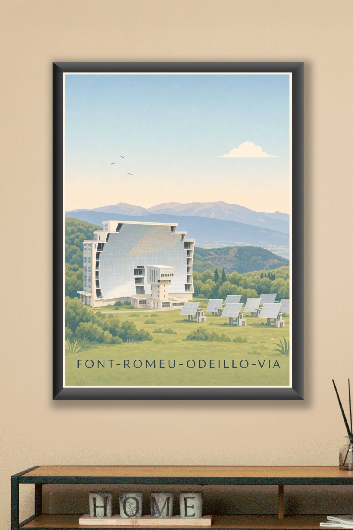 Affiche de Font-Romeu, poster Four Solaire