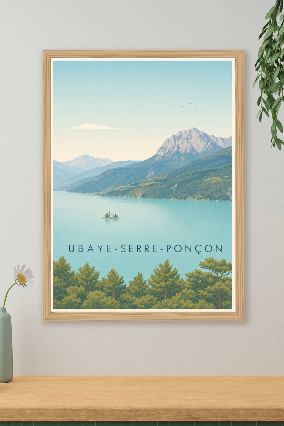 Affiche d'Ubaye-Serre-Ponçon, poster chapelle Saint-Michel