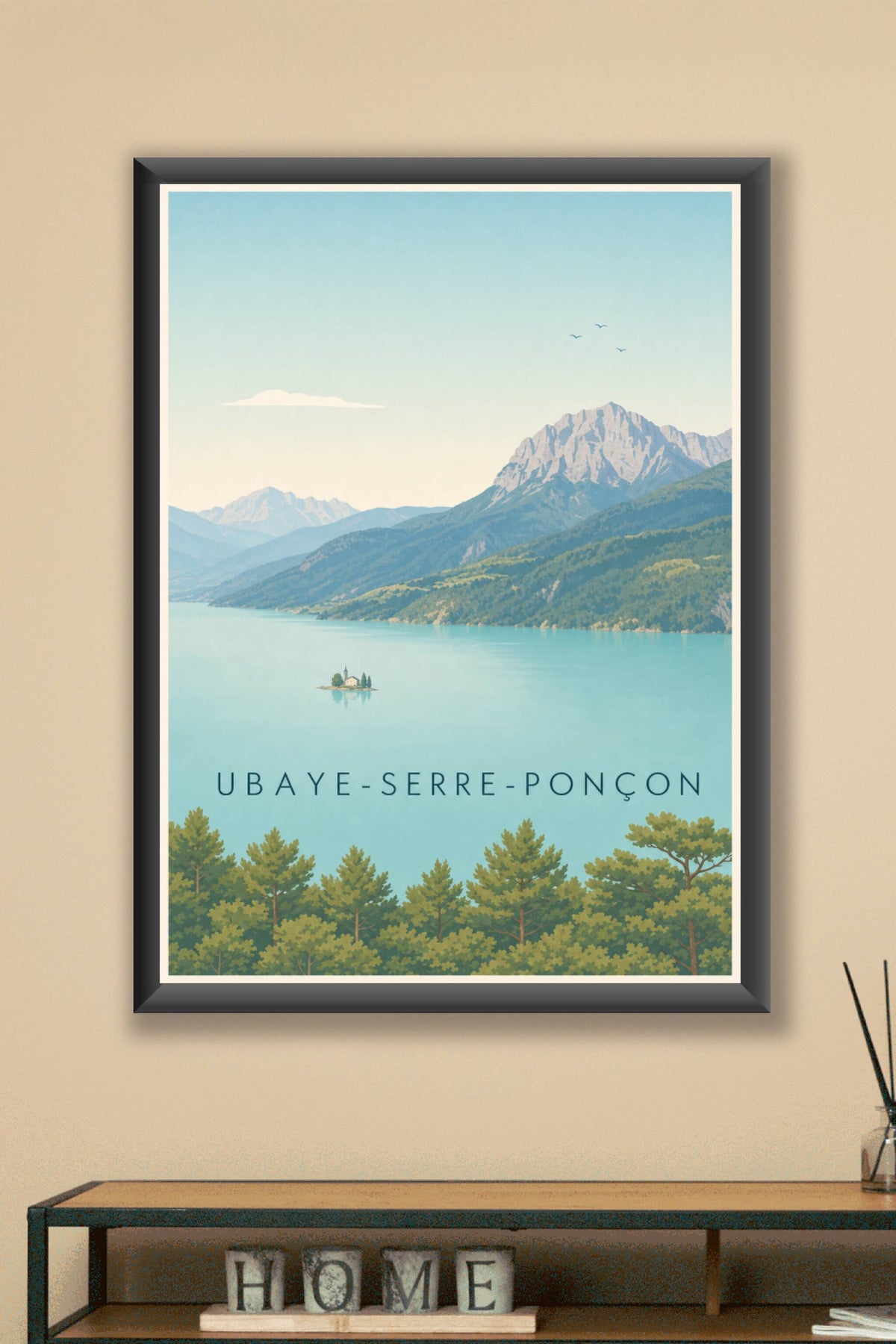 Affiche d'Ubaye-Serre-Ponçon, poster chapelle Saint-Michel