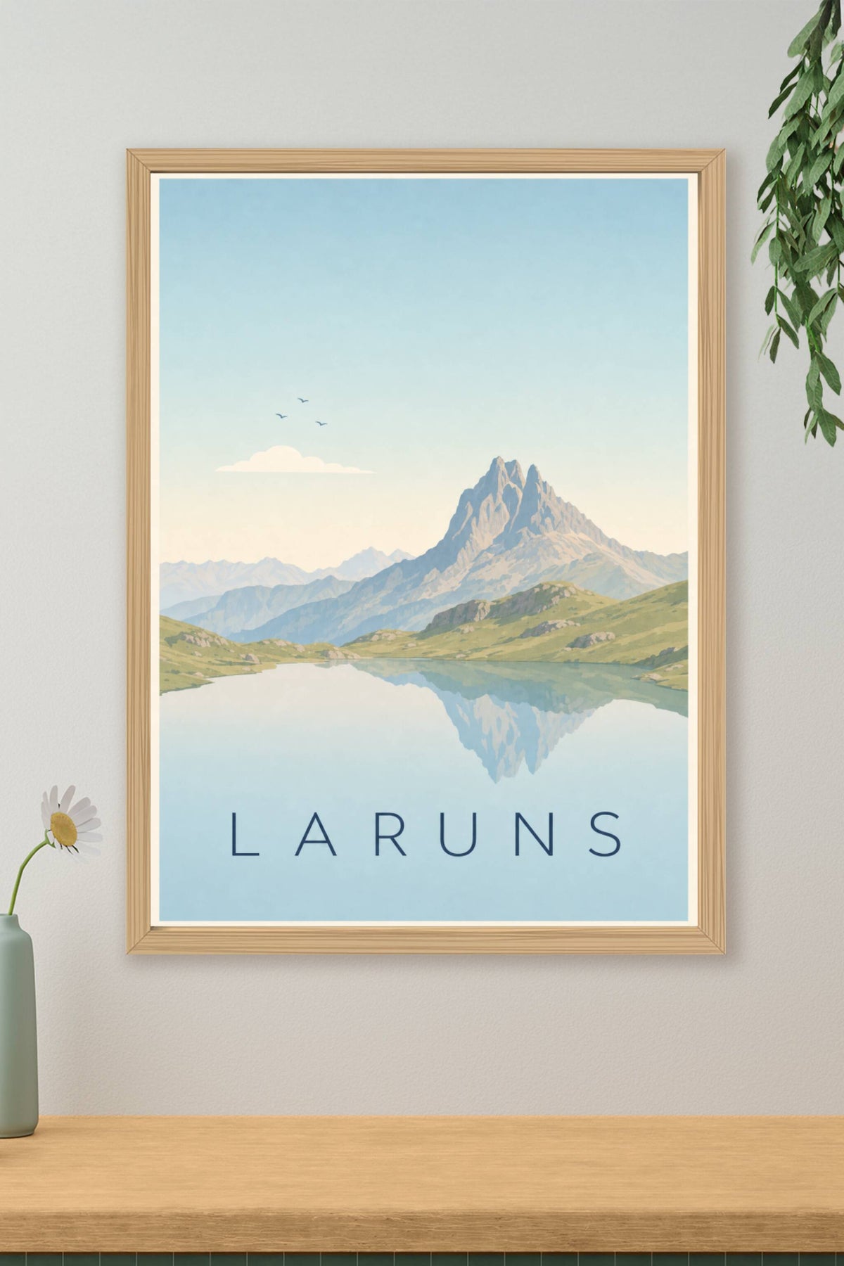 Affiche de Laruns, poster Pic du Midi d'Ossau