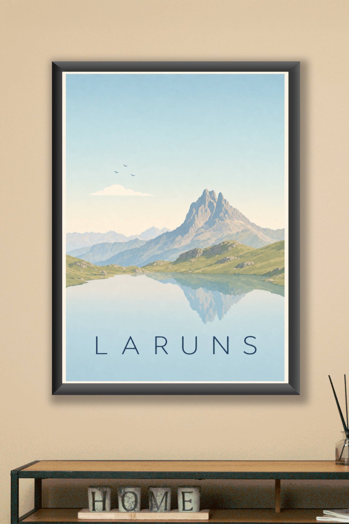 Affiche de Laruns, poster Pic du Midi d'Ossau