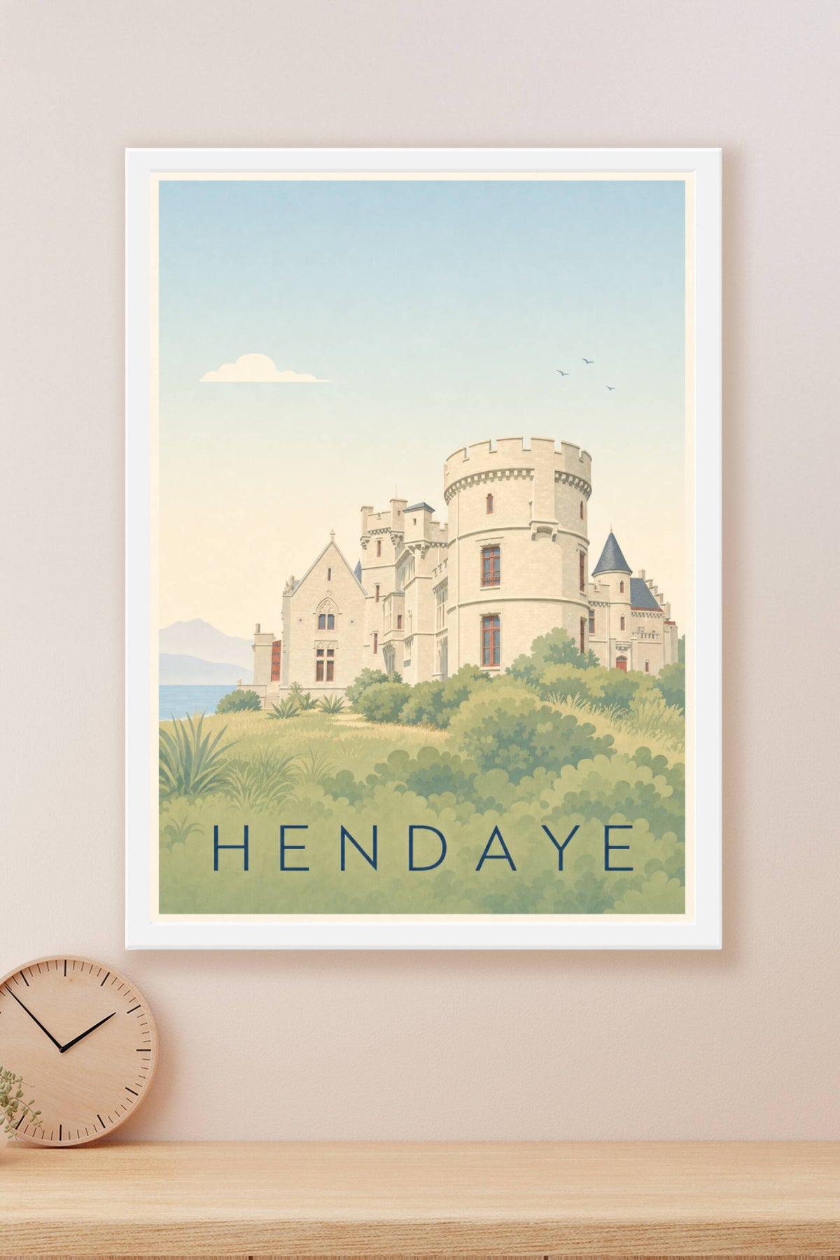 Affiche d'Hendaye, poster Château Abbadia