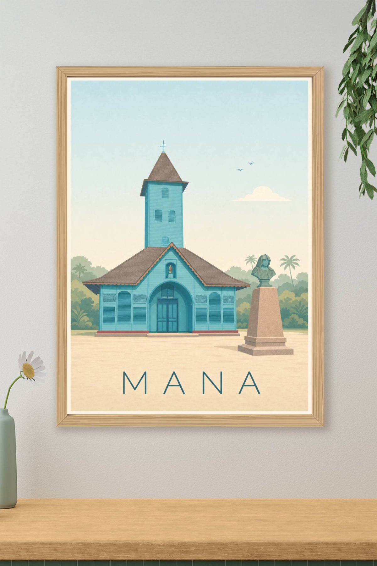 Affiche de Mana, maisons traditionnelles de Guyane