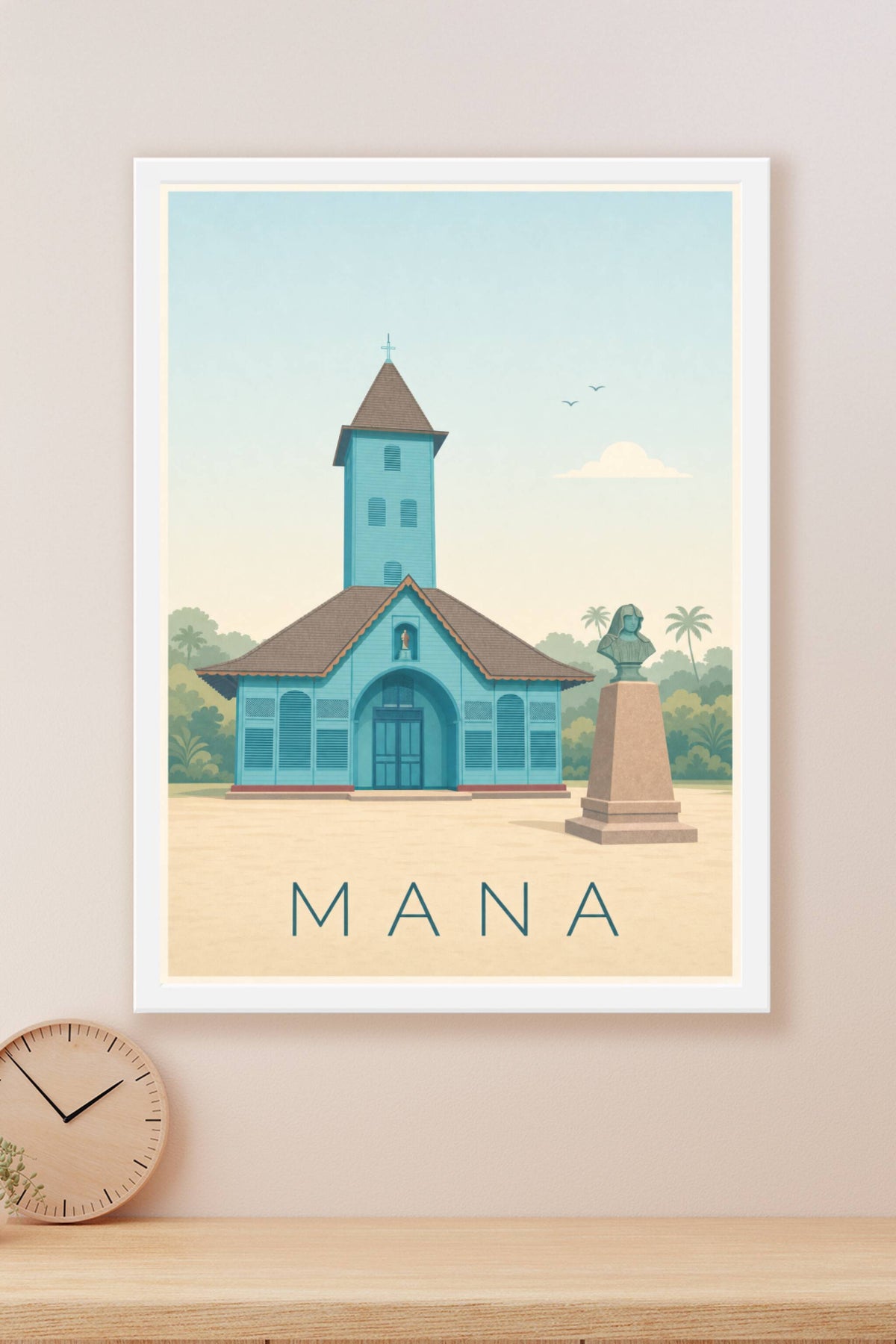 Affiche de Mana, maisons traditionnelles de Guyane