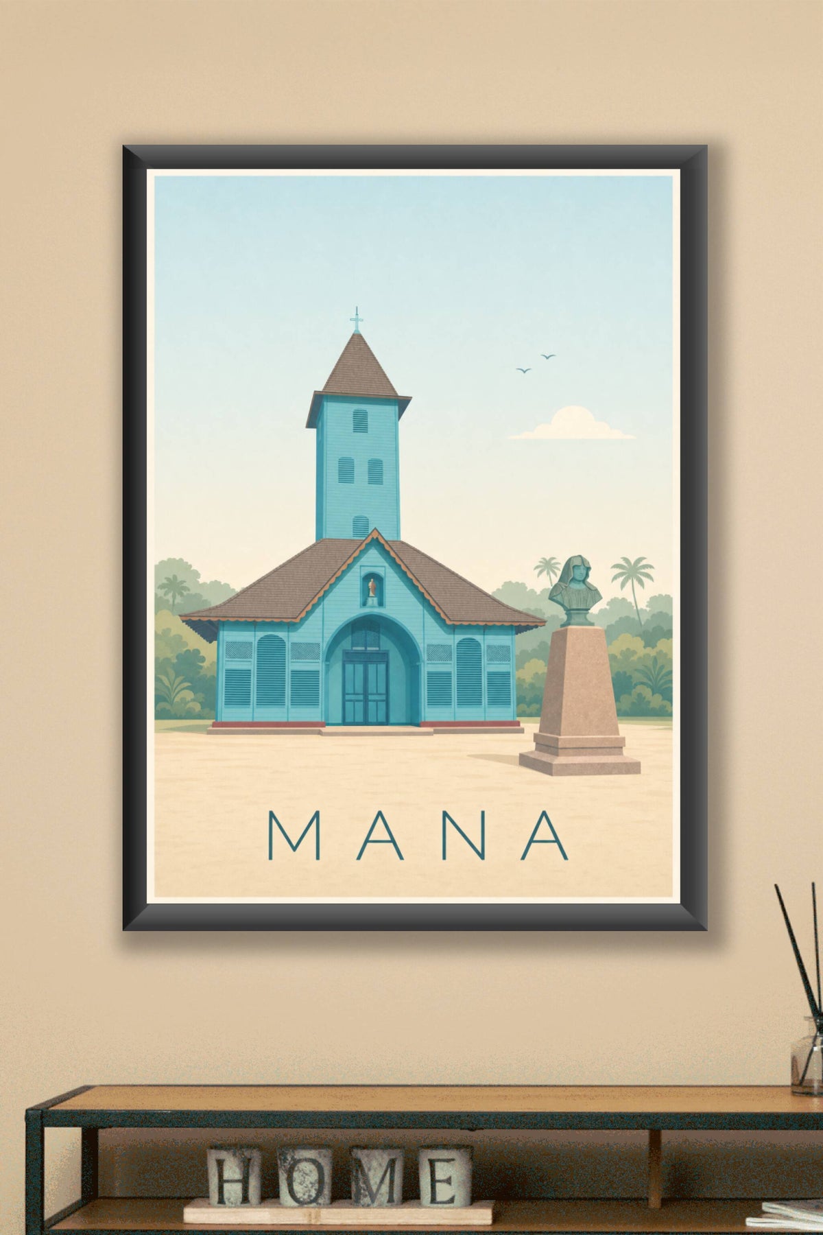Affiche de Mana, maisons traditionnelles de Guyane