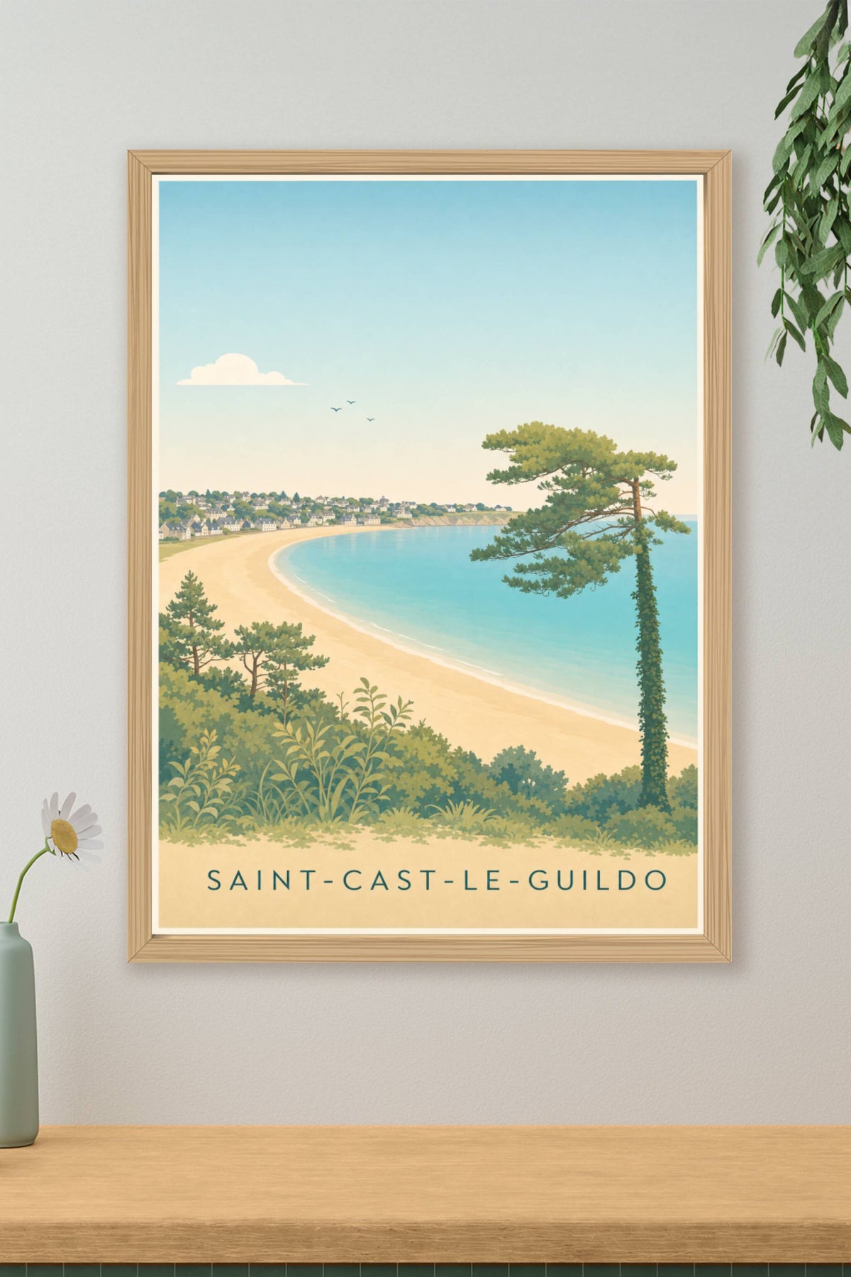 Affiche Saint-Cast-le-Guildo, poster bord de mer