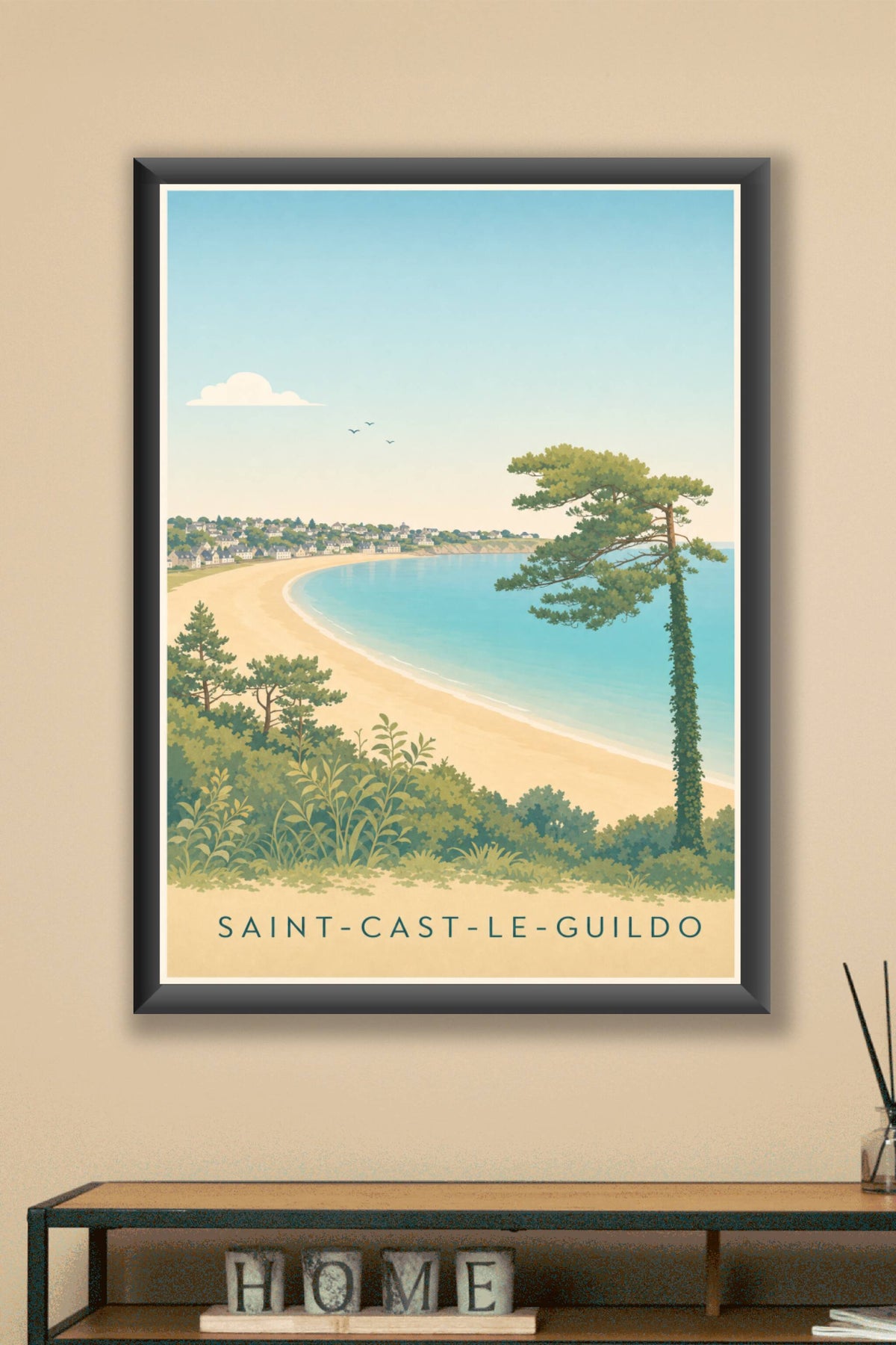 Affiche Saint-Cast-le-Guildo, poster bord de mer