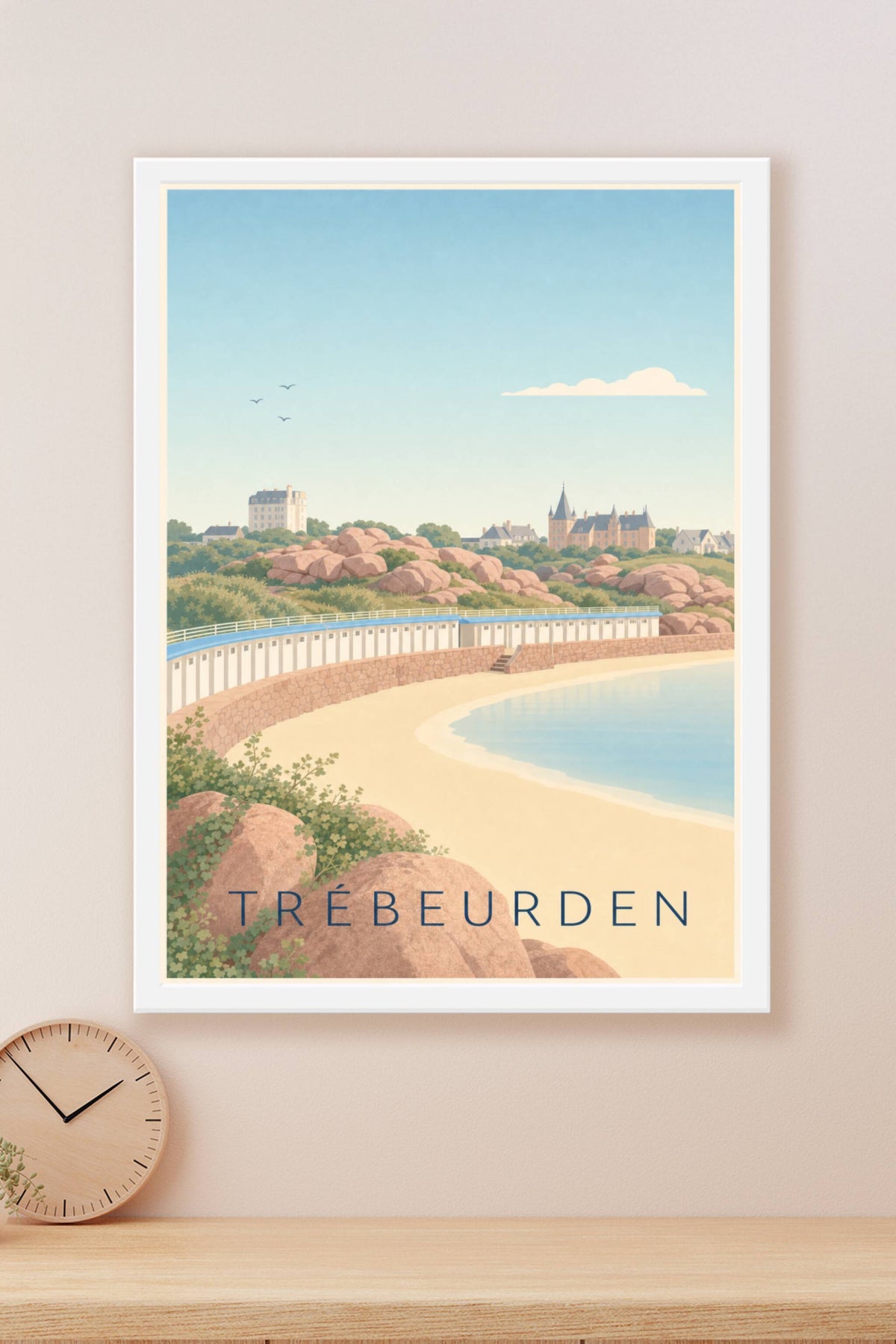 Affiche de Trébeurden, poster de la plage de Tresmeur