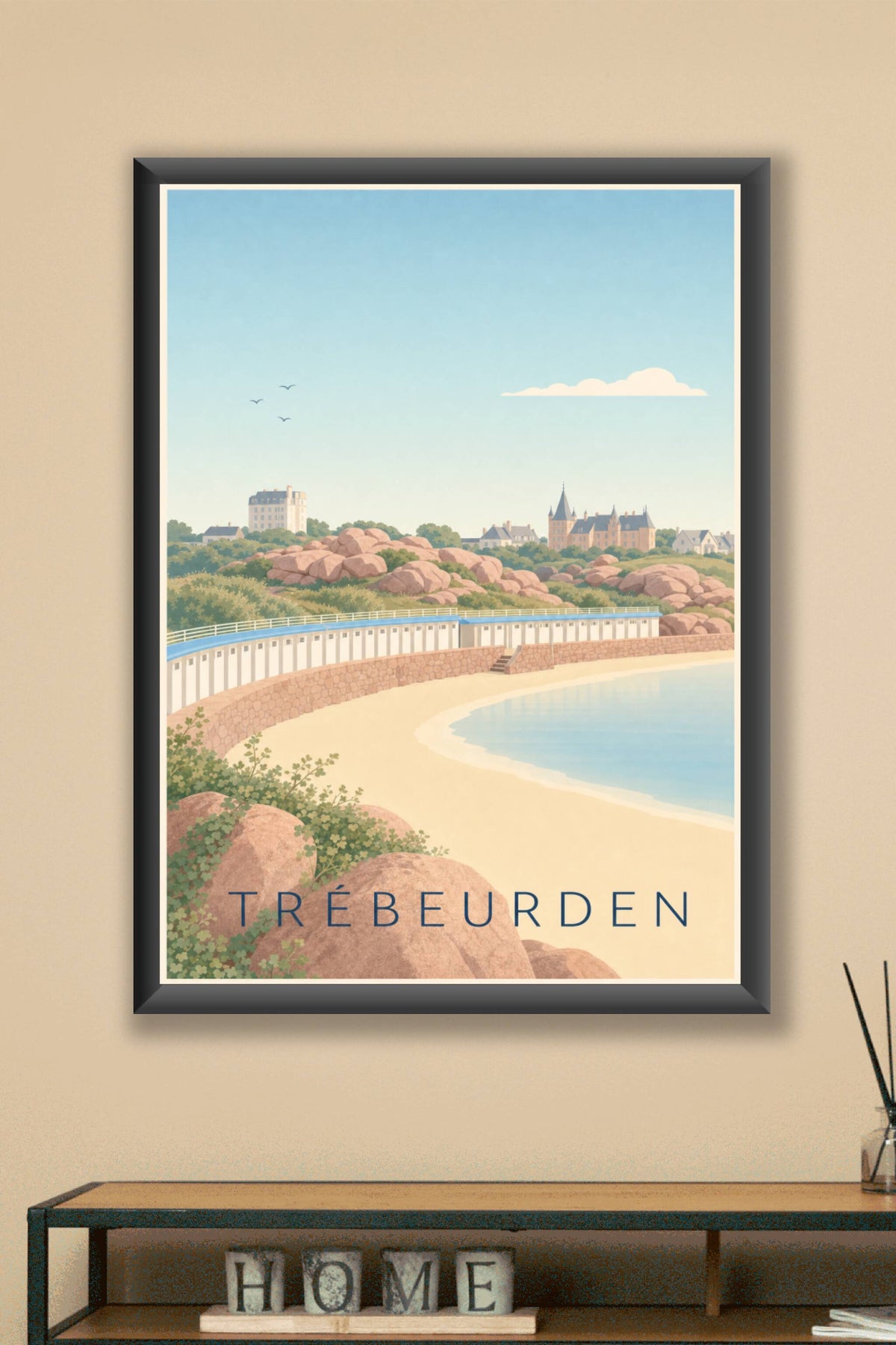 Affiche de Trébeurden, poster de la plage de Tresmeur