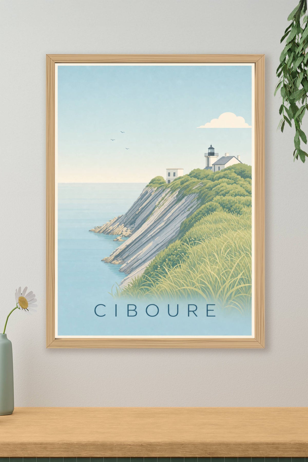 Affiche de Ciboure, poster phare de Socoa