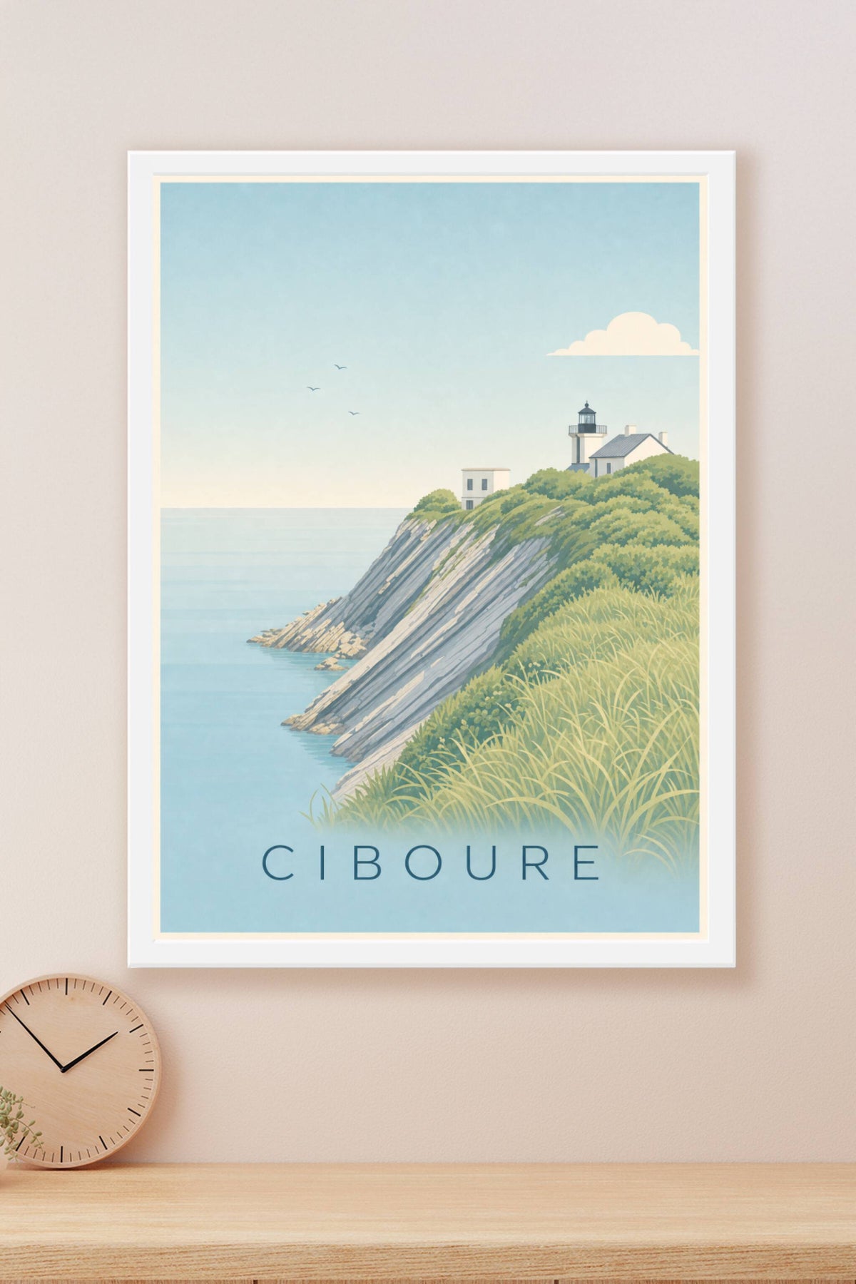 Affiche de Ciboure, poster phare de Socoa