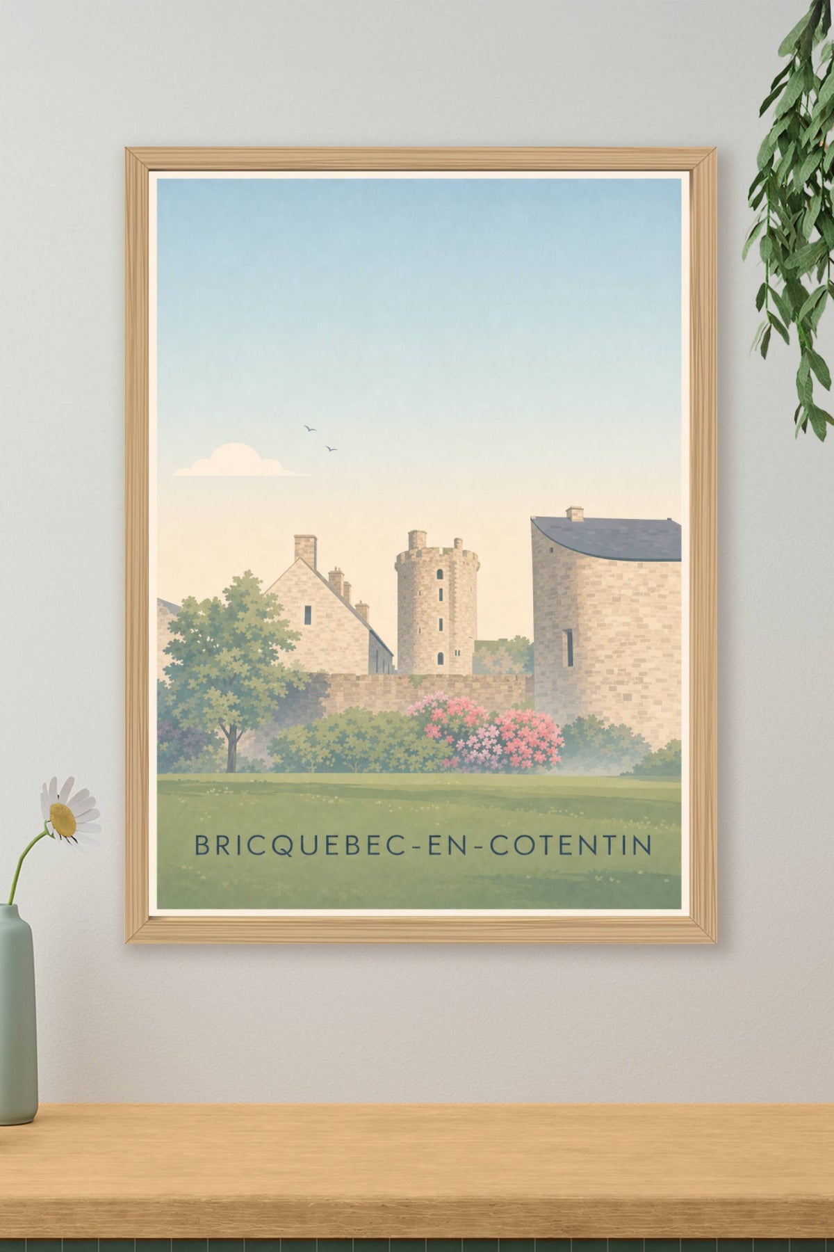 Poster de Bricquebec-en-Cotentin, affiche château