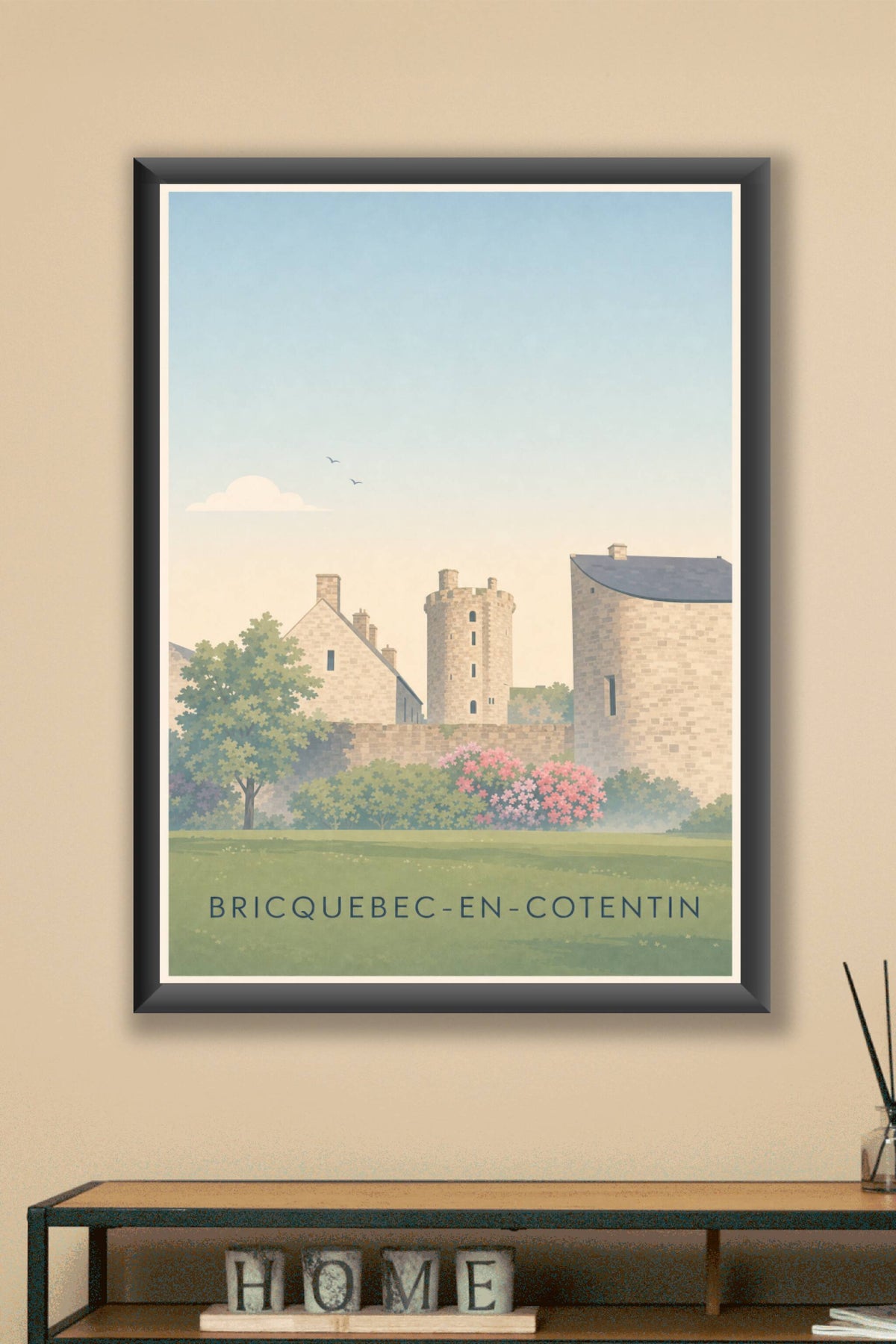 Poster de Bricquebec-en-Cotentin, affiche château