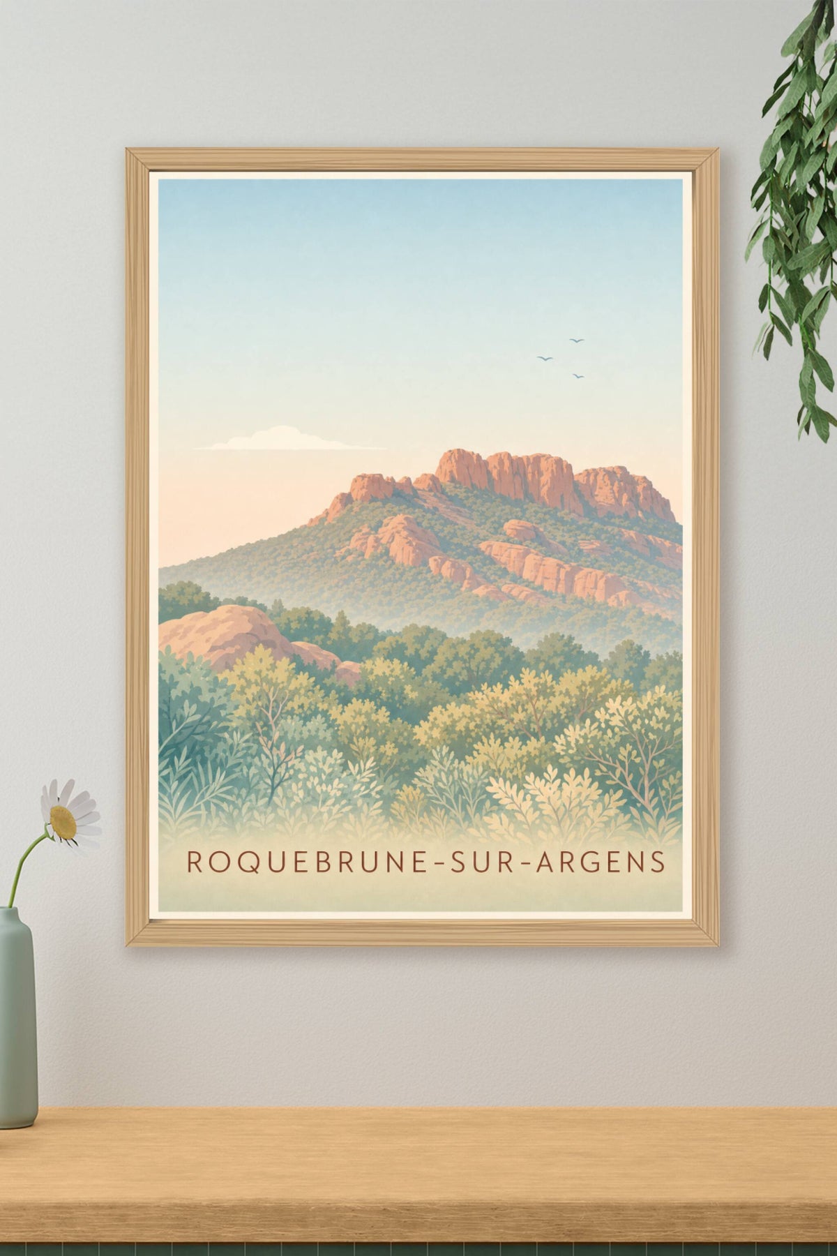 Affiche de Roquebrune-sur-Argens, poster Rocher rouge