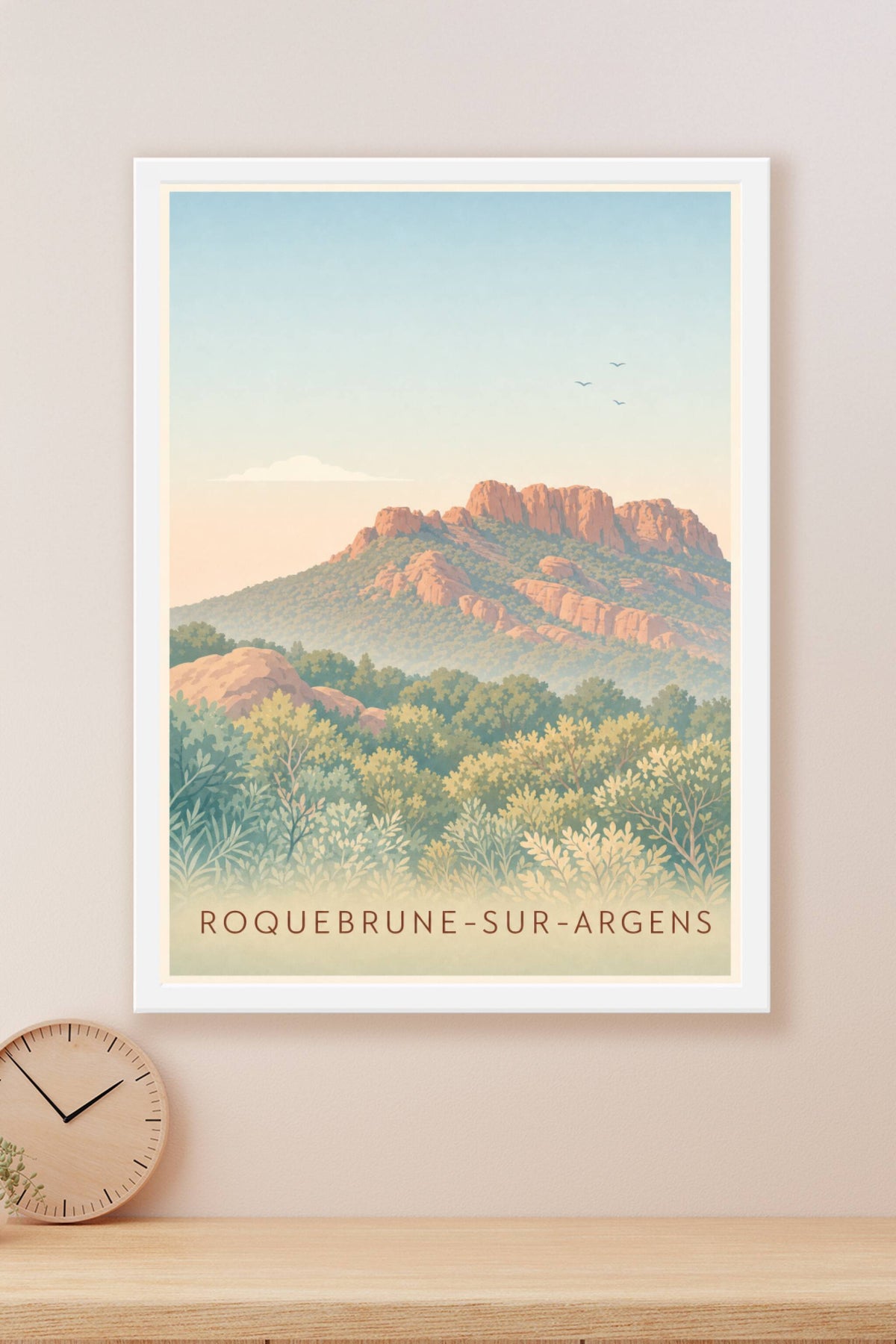 Affiche de Roquebrune-sur-Argens, poster Rocher rouge