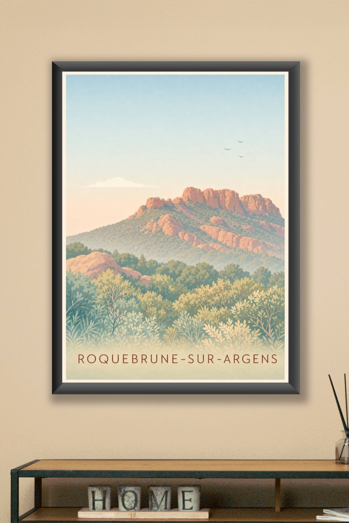 Affiche de Roquebrune-sur-Argens, poster Rocher rouge