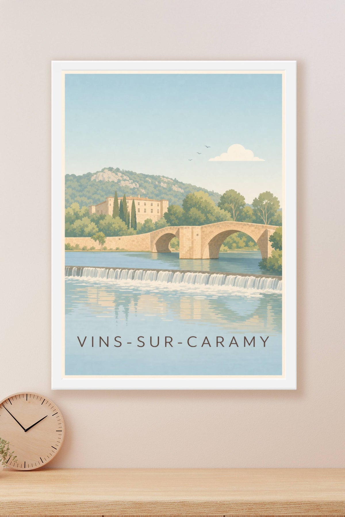Affiche de Vins-sur-Caramy, poster château provençal