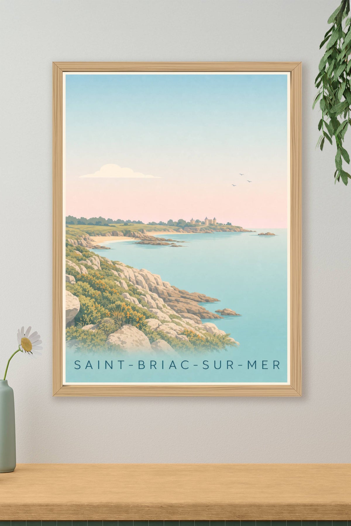 Affiche Saint-Briac-sur-Mer, poster château du Nessay