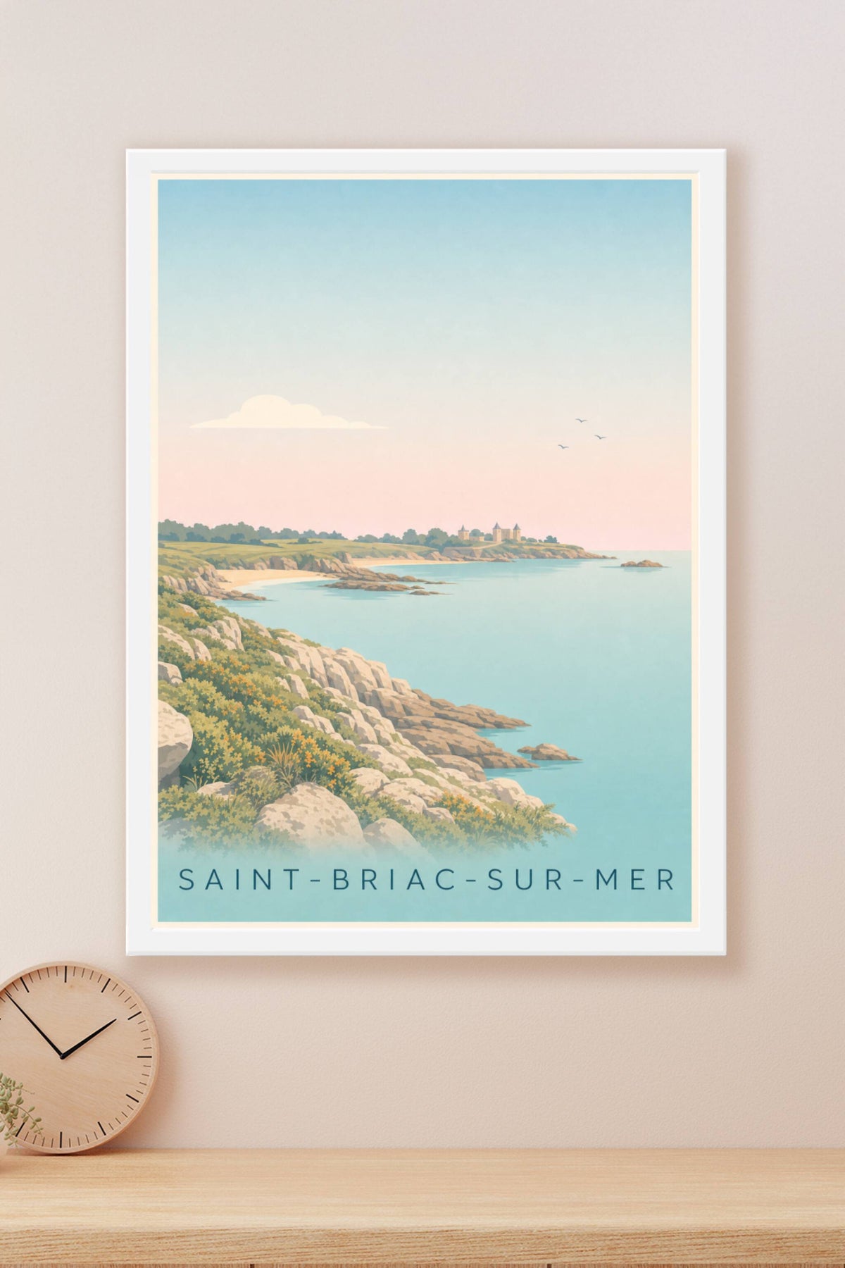 Affiche Saint-Briac-sur-Mer, poster château du Nessay
