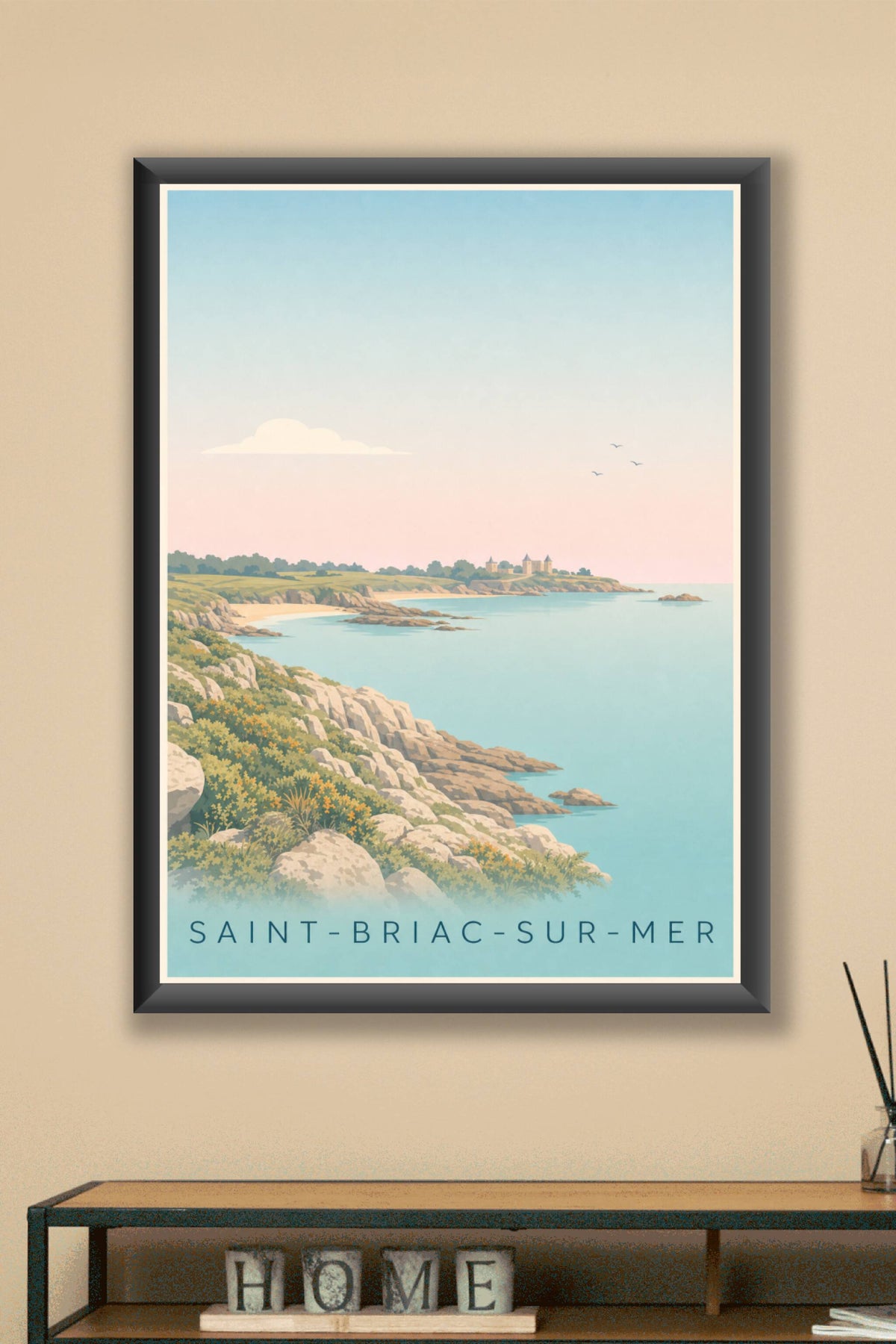 Affiche Saint-Briac-sur-Mer, poster château du Nessay