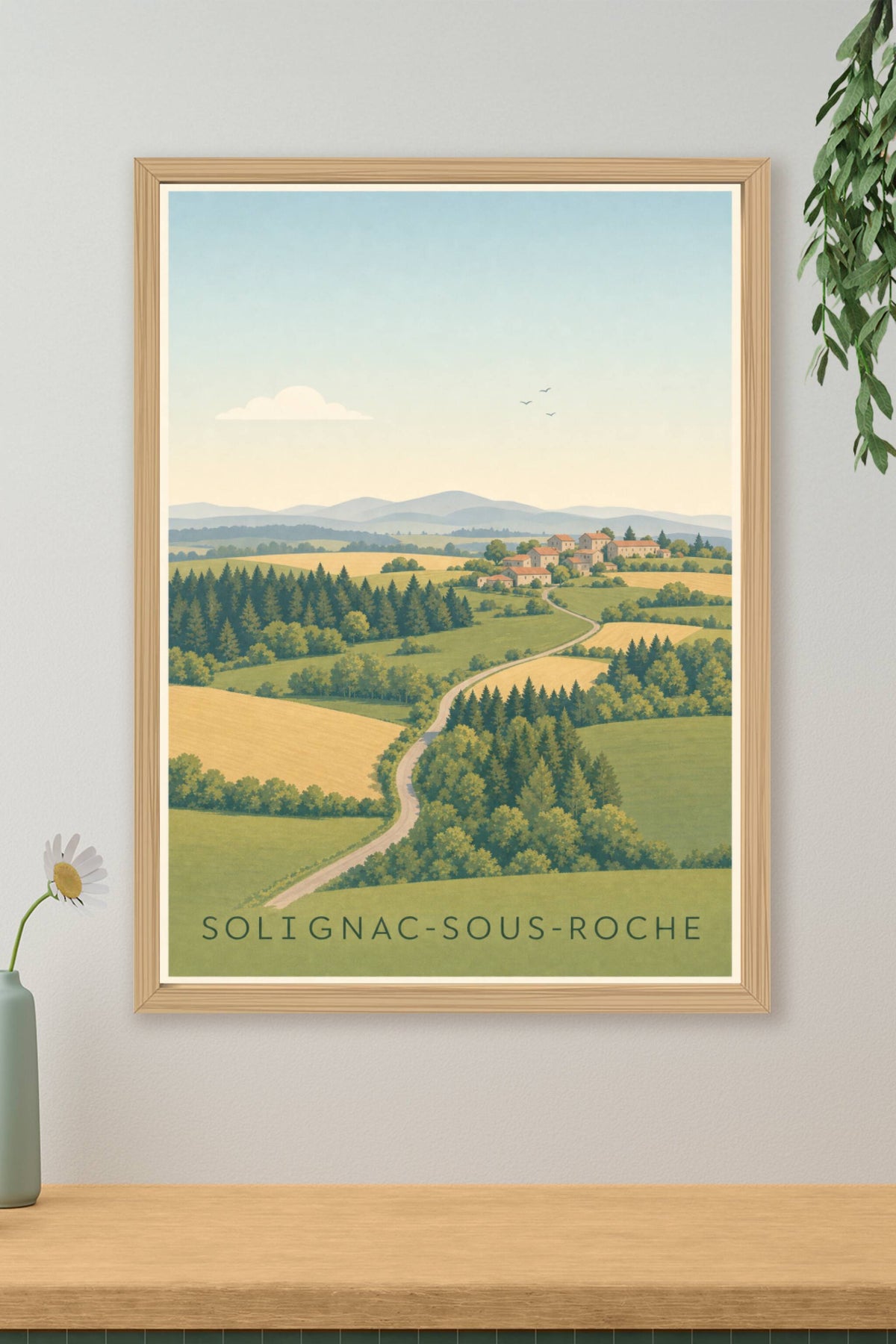 Affiche de Solignac-sous-Roche, poster de village